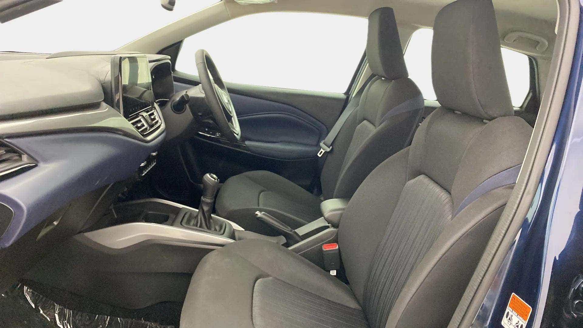 Front interior view of a Maruti Suzuki Baleno