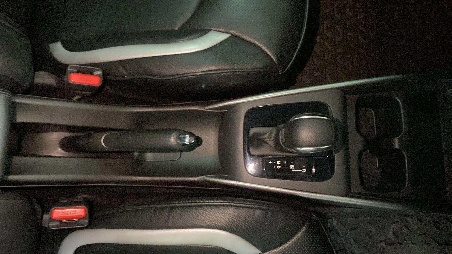 Center console and gear shift area of a Maruti Suzuki Baleno