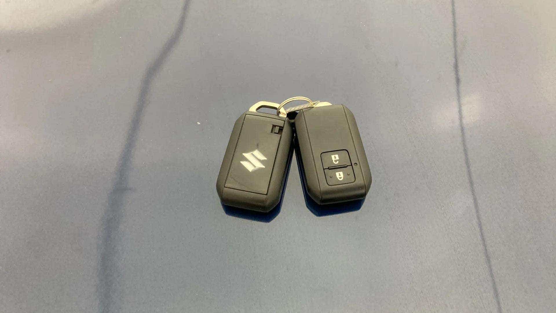 Key fob close-up of a Maruti Suzuki Baleno