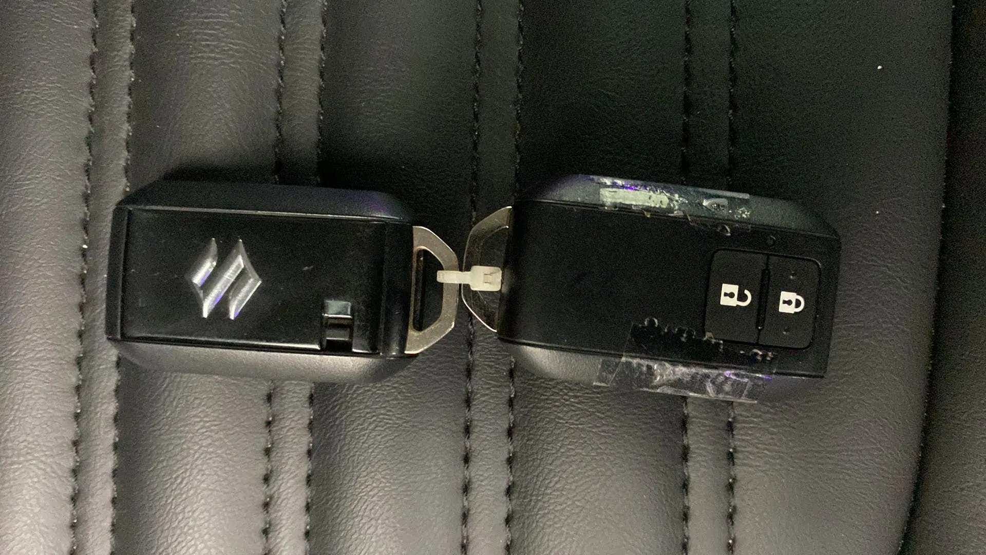 Car key fob of a Maruti Suzuki Baleno