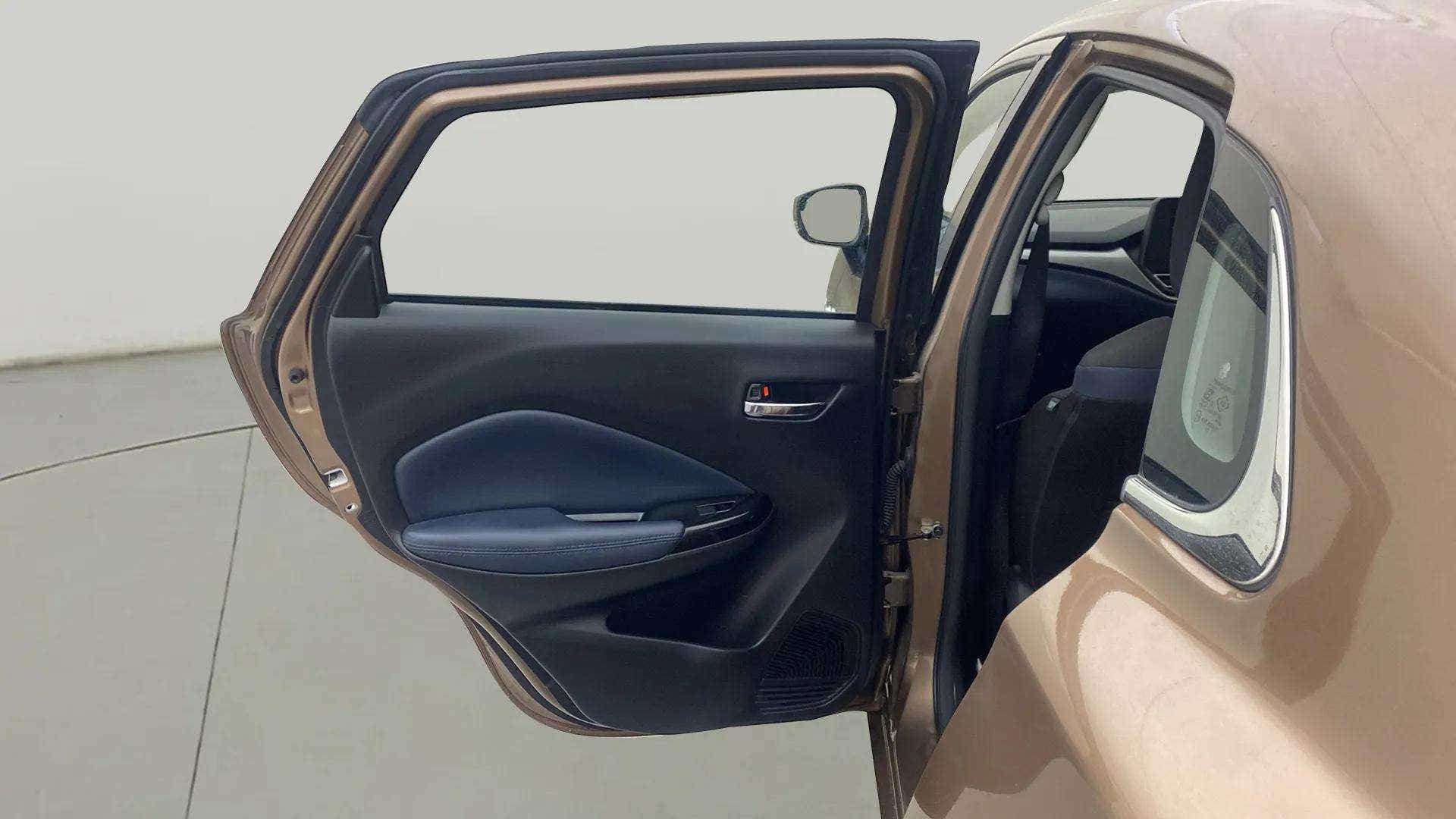 Rear left door interior of a Maruti Suzuki Baleno