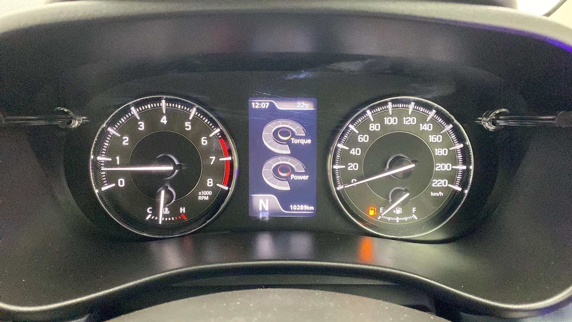 Instrument cluster of a Maruti Suzuki Baleno
