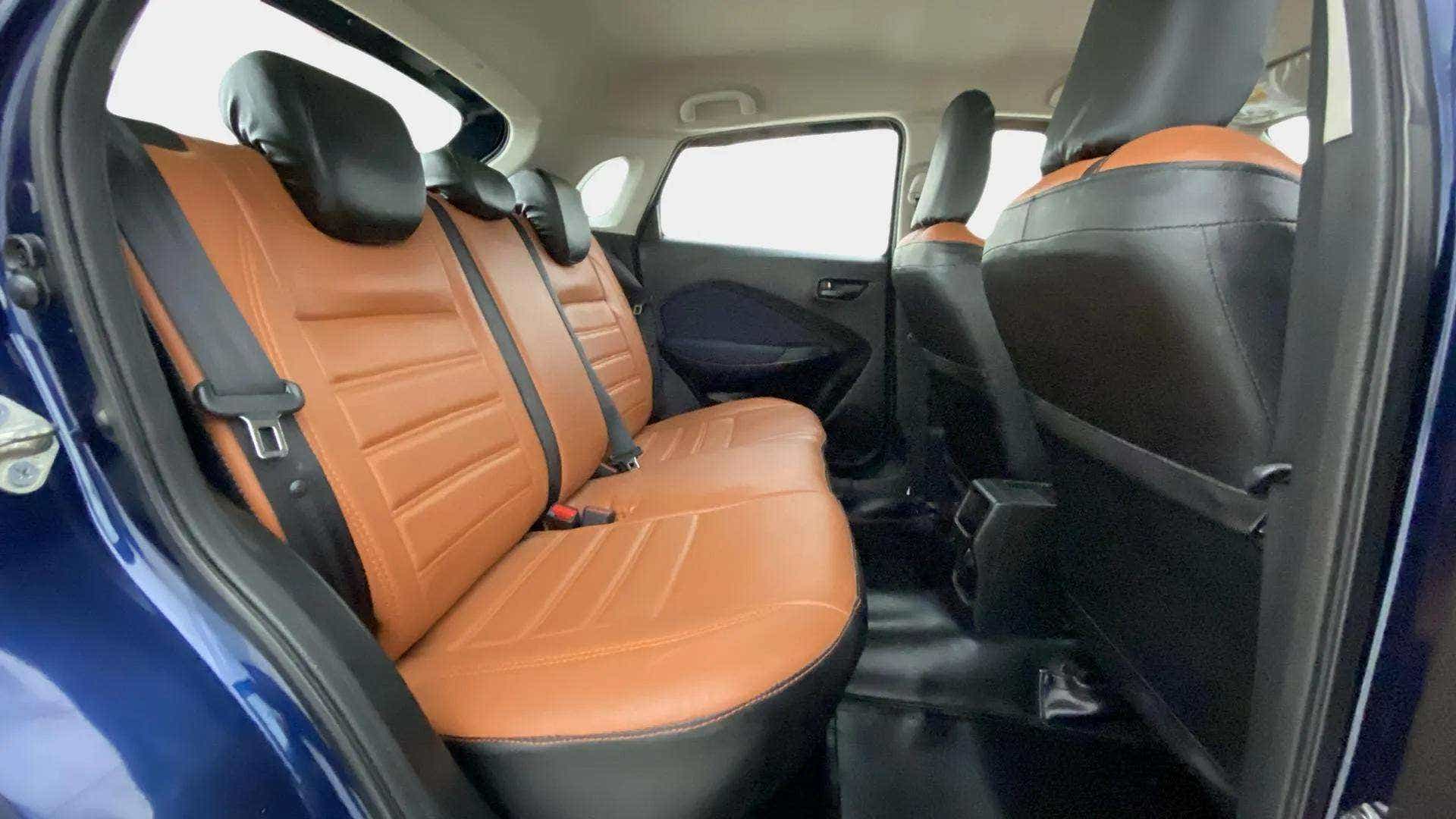 Rear seat view of a Maruti Suzuki Baleno