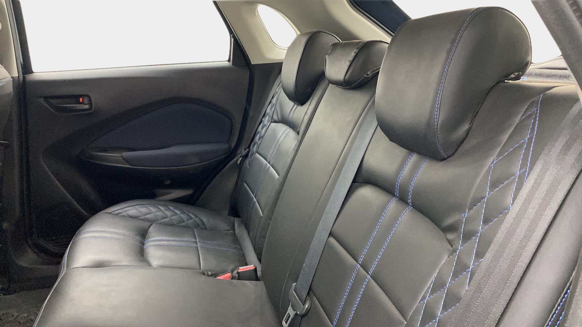 Rear seat view of a Maruti Suzuki Baleno