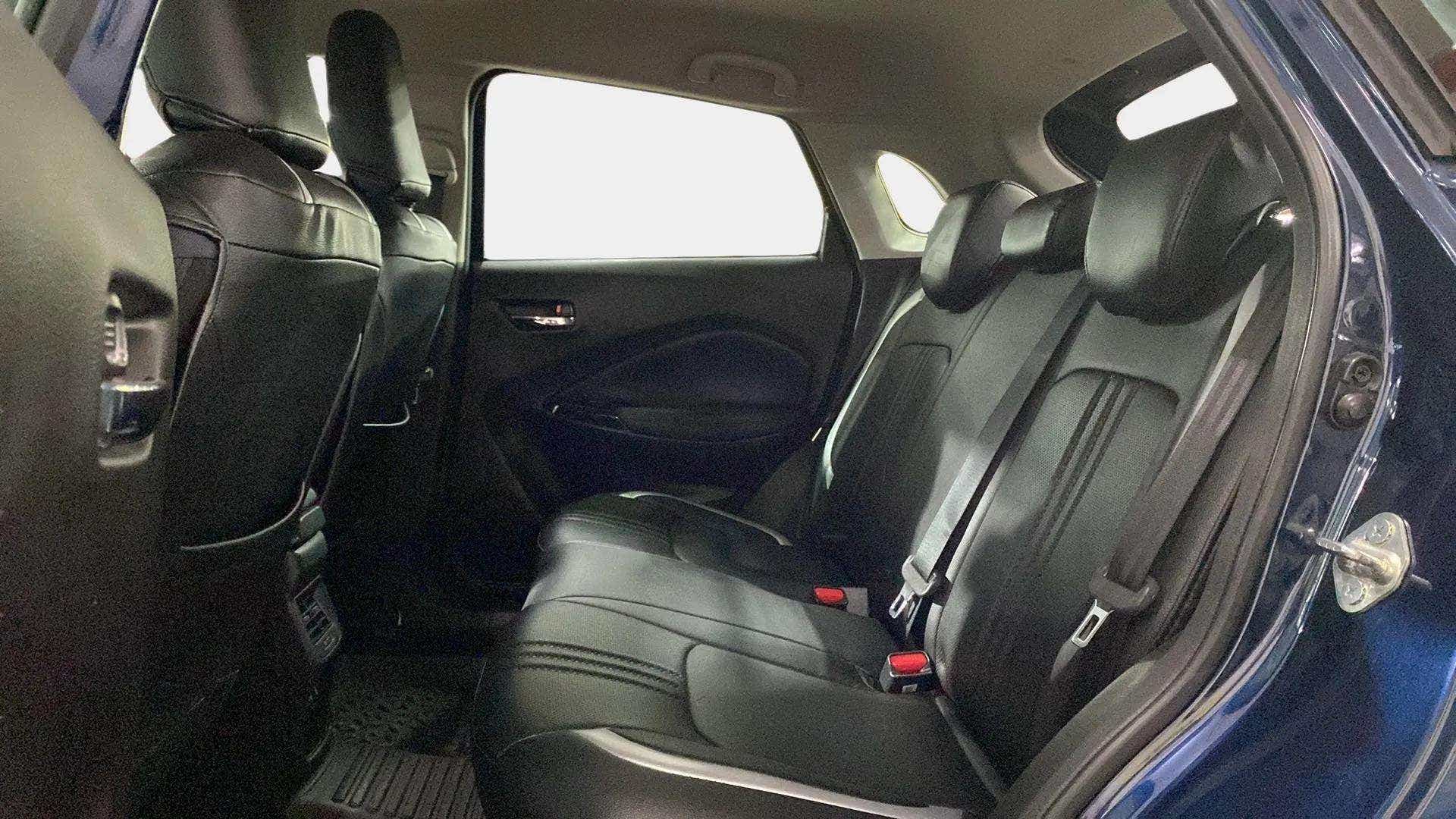 Rear seat view of a Maruti Suzuki Baleno