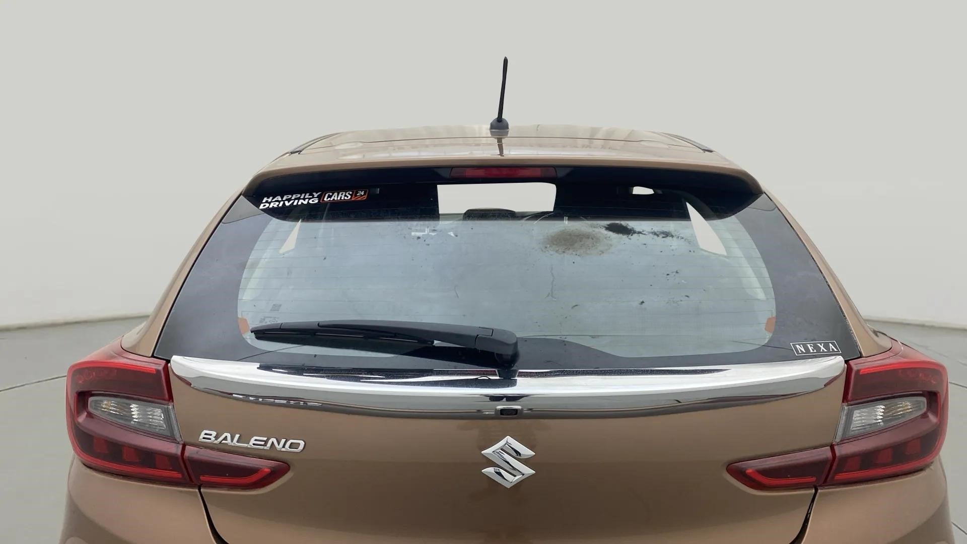 Rear view of a Maruti Suzuki Baleno