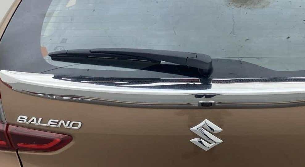 Rear view of a Maruti Suzuki Baleno