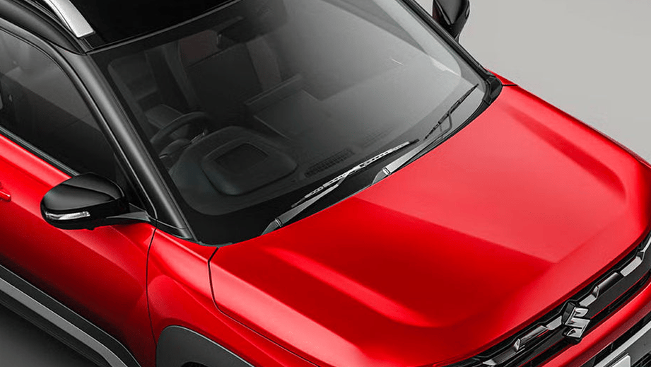 Front bonnet view of Maruti Suzuki Brezza