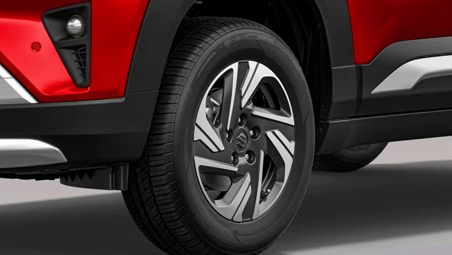 Front wheel and fender of Maruti Suzuki Brezza