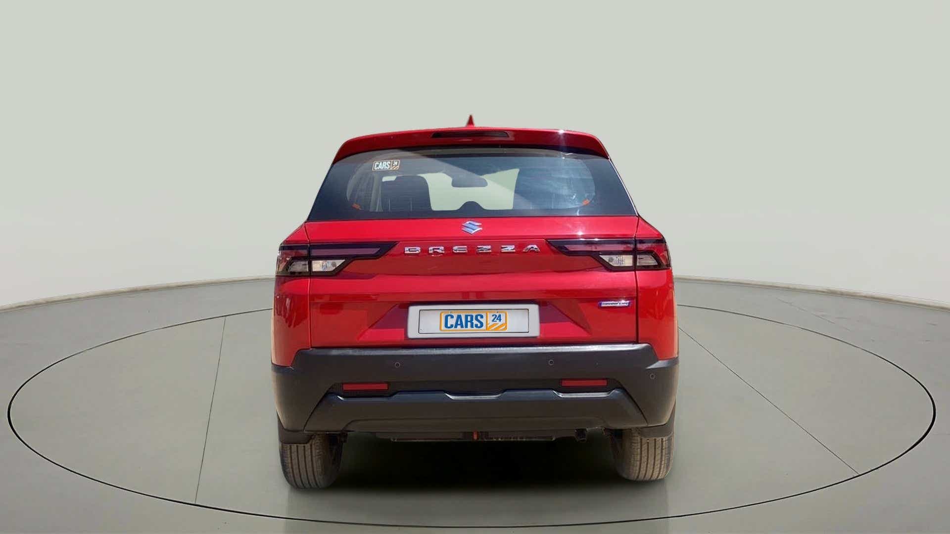 Rear view of a Maruti Suzuki Brezza