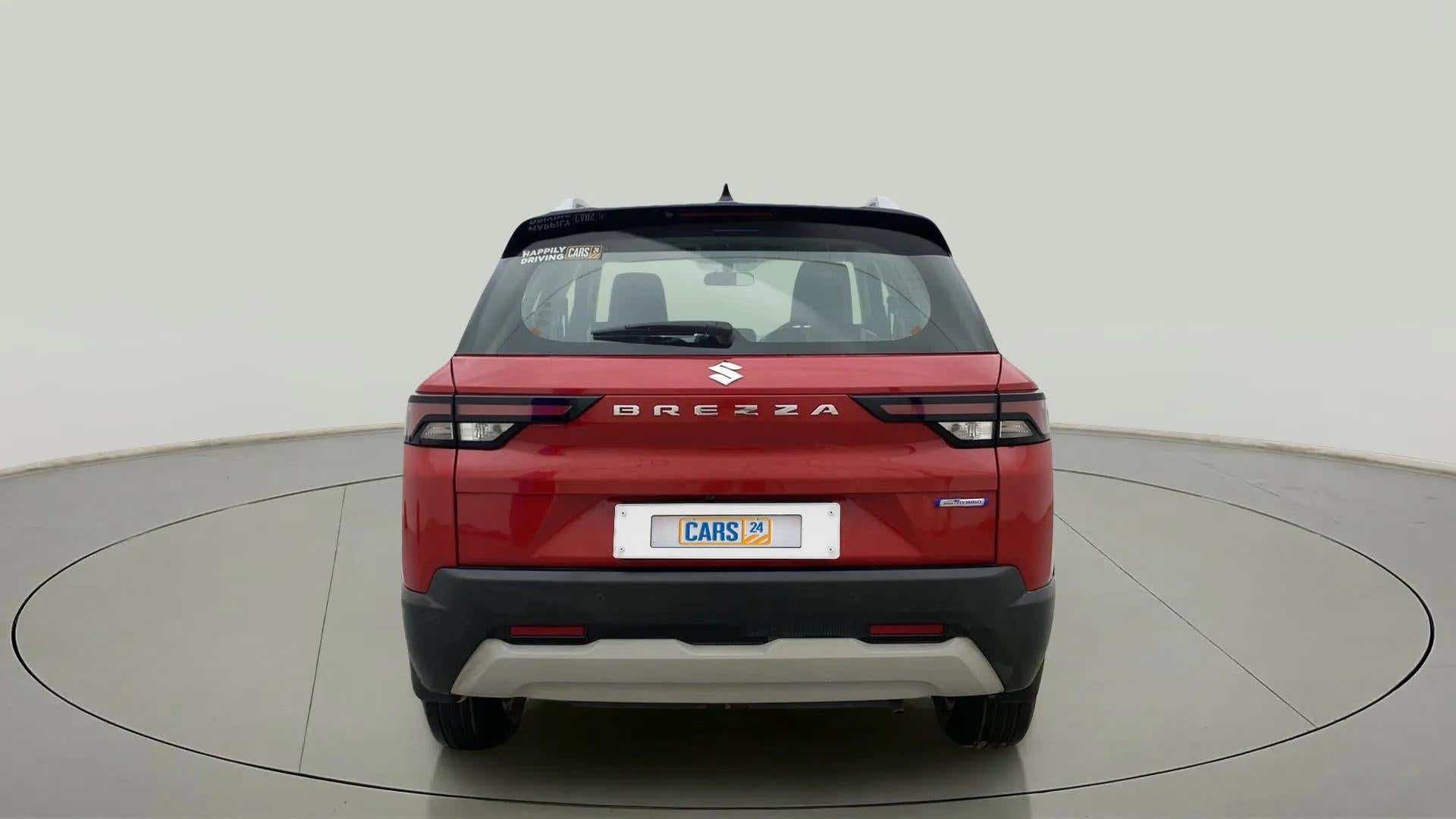Rear view of a Maruti Suzuki Brezza