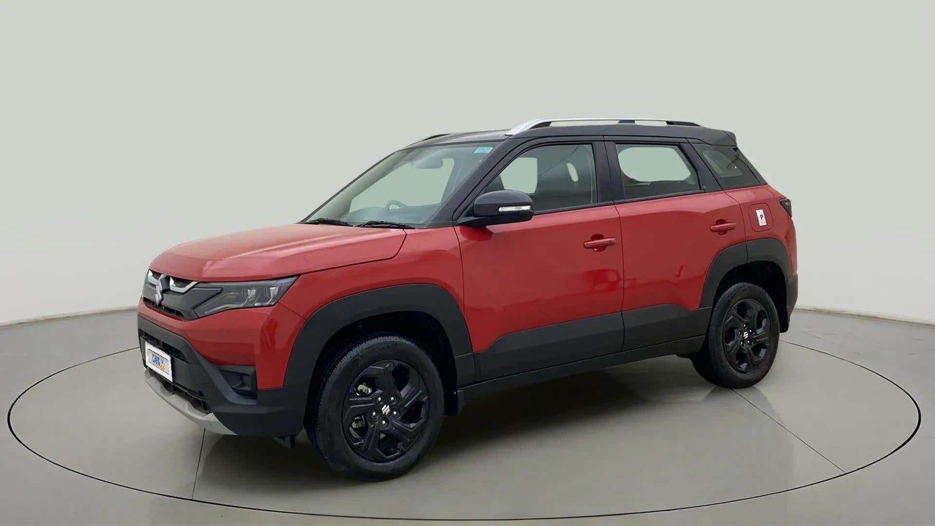 Front three-quarter view of a Maruti Suzuki Brezza