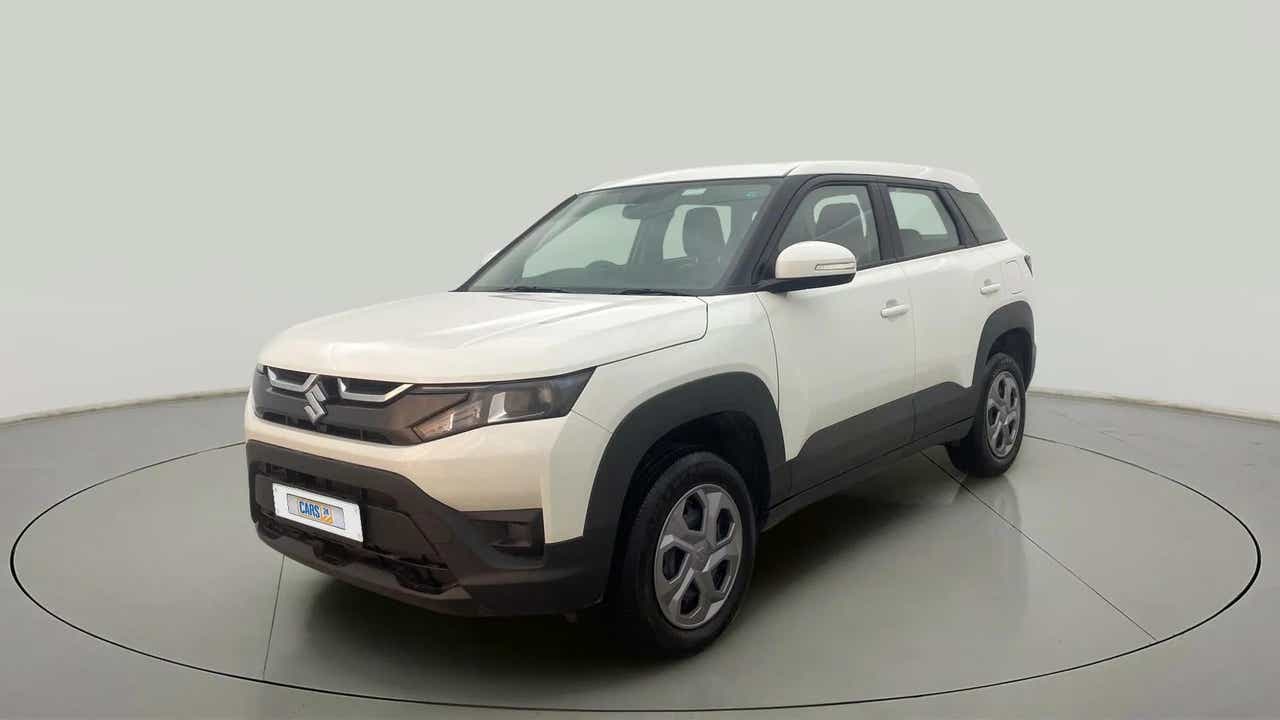 Front three-quarter view of a Maruti Suzuki Brezza