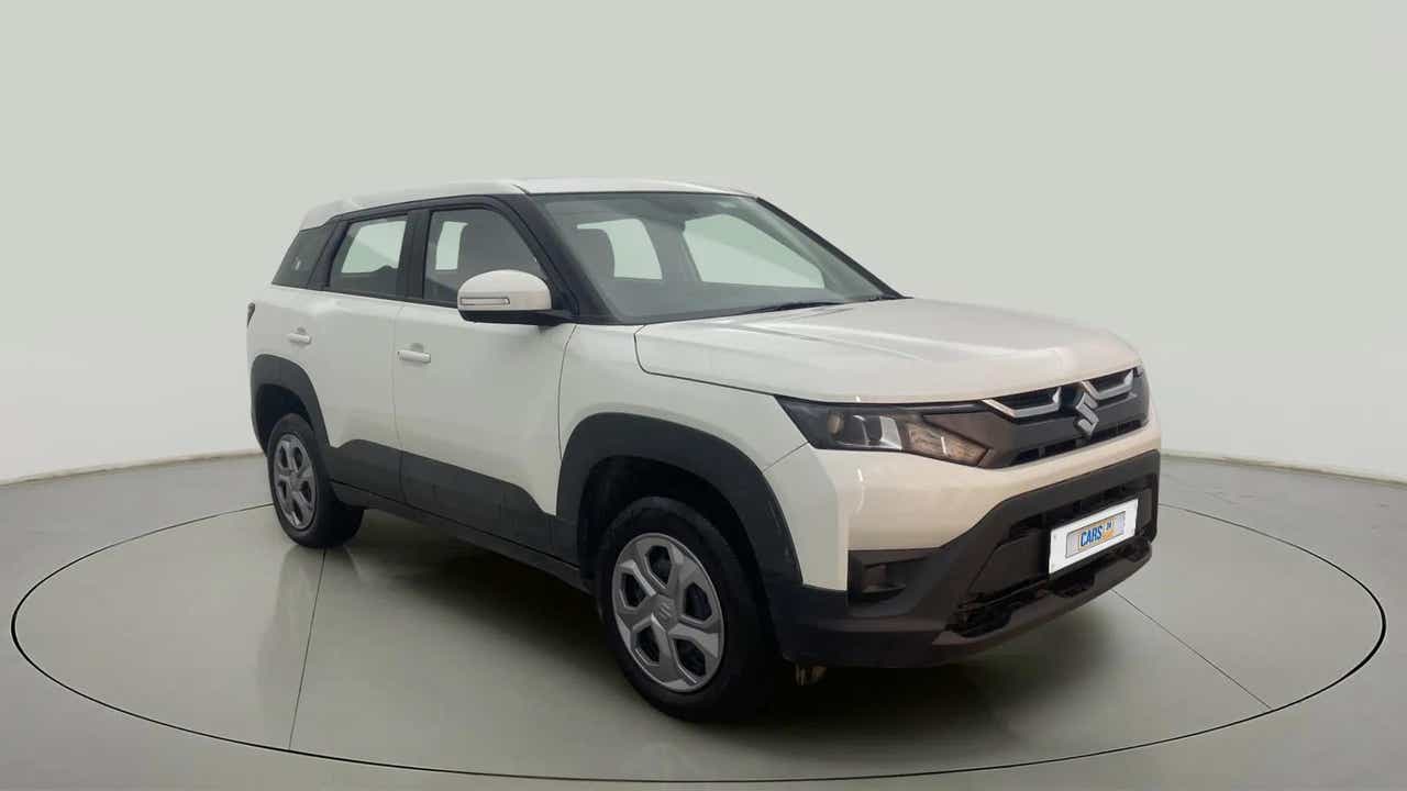 Front three-quarter view of a Maruti Suzuki Brezza