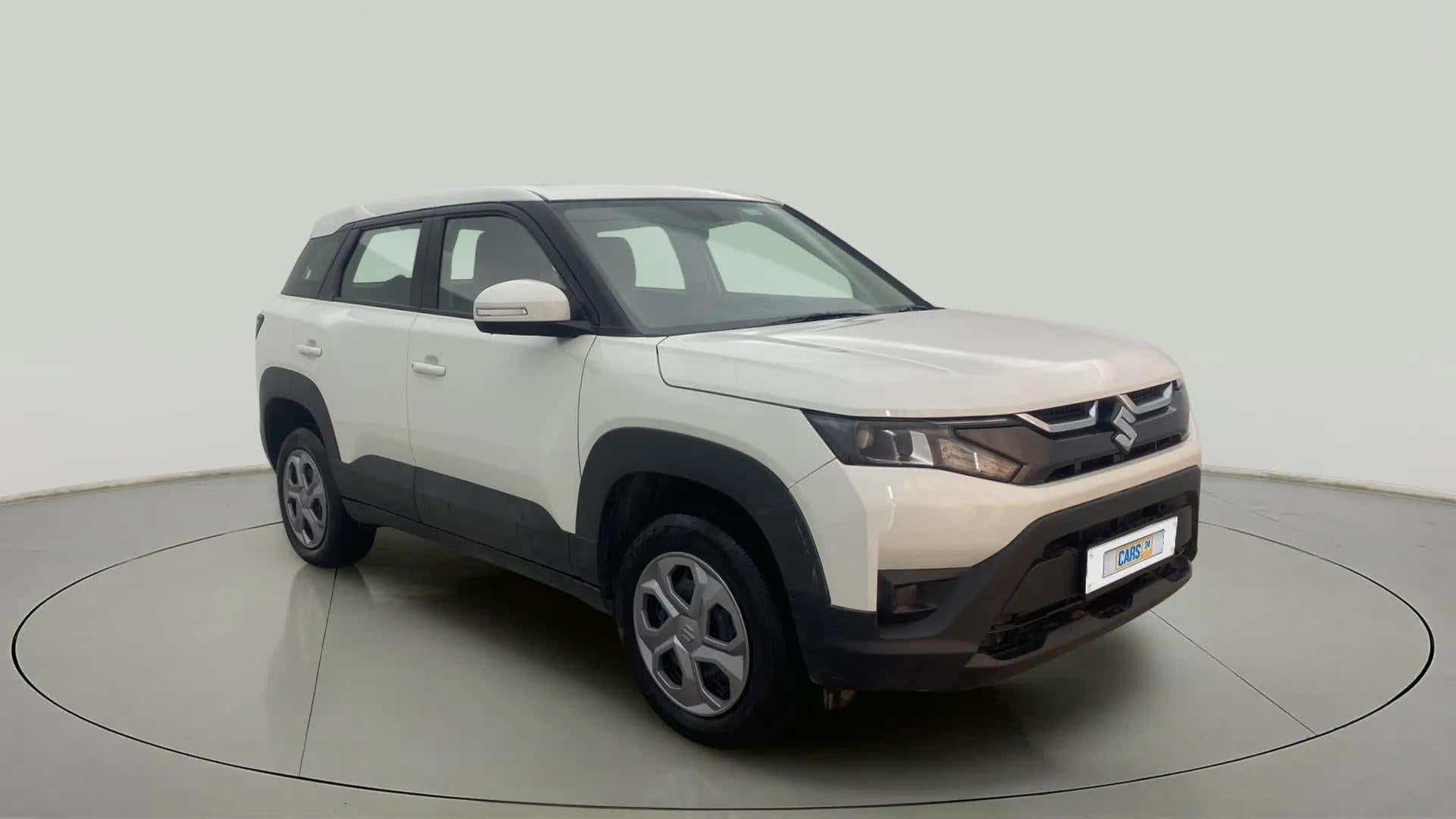 Front three-quarter view of a Maruti Suzuki Brezza