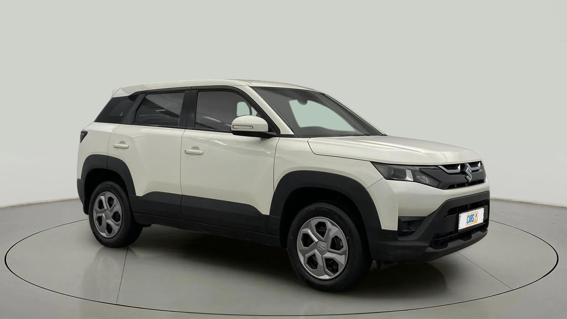 Front three-quarter view of a Maruti Suzuki Brezza