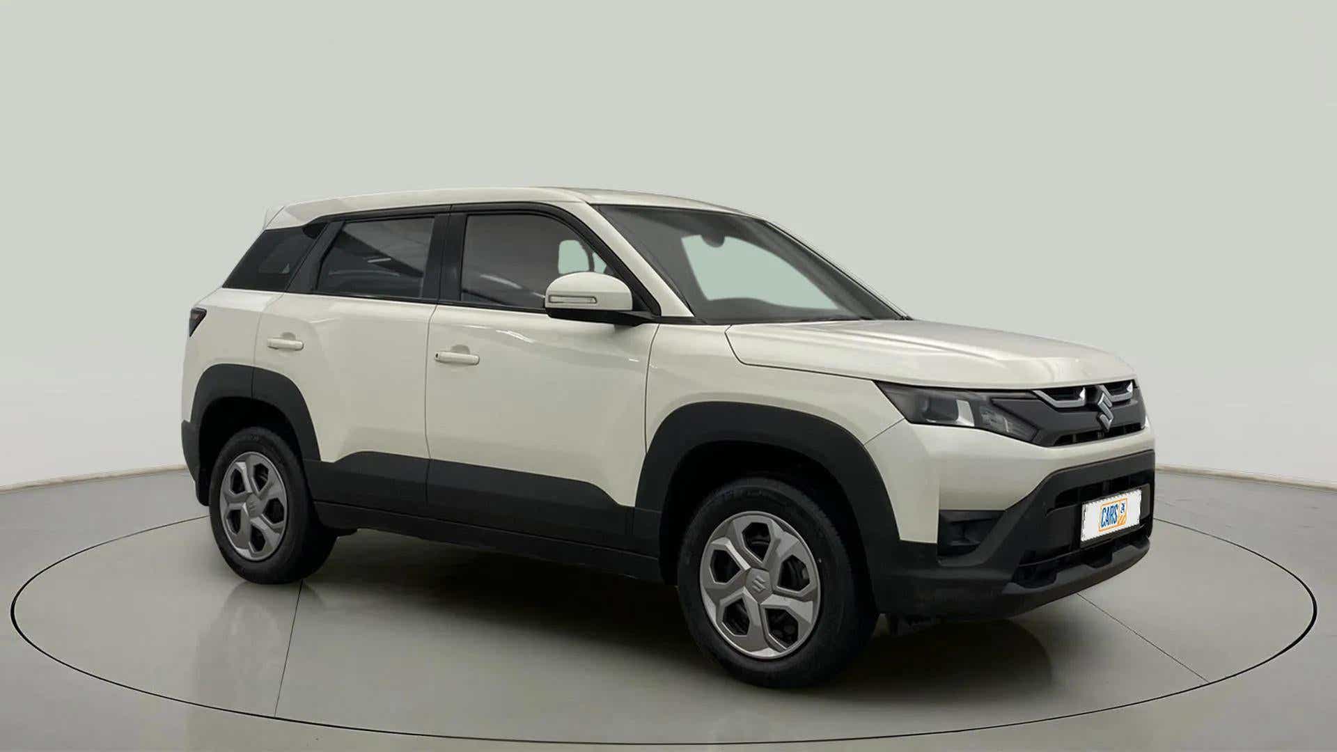 Front three-quarter view of a Maruti Suzuki Brezza