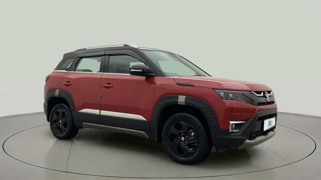 Front side view of a Maruti Suzuki Brezza