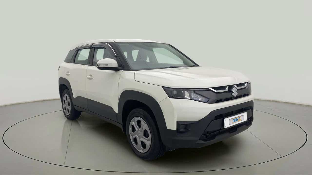 Front three-quarter view of a Maruti Suzuki Brezza