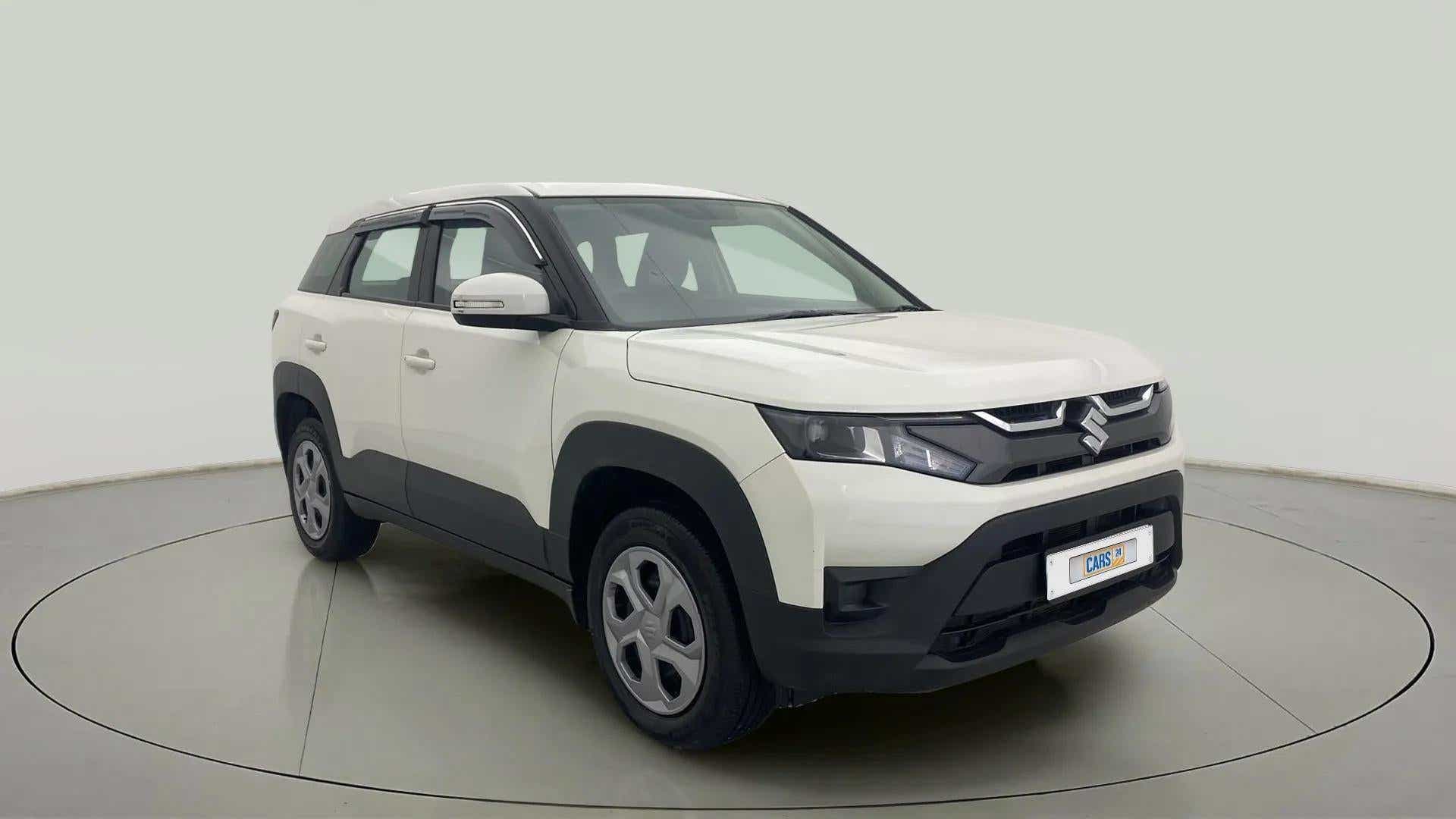 Front three-quarter view of a Maruti Suzuki Brezza