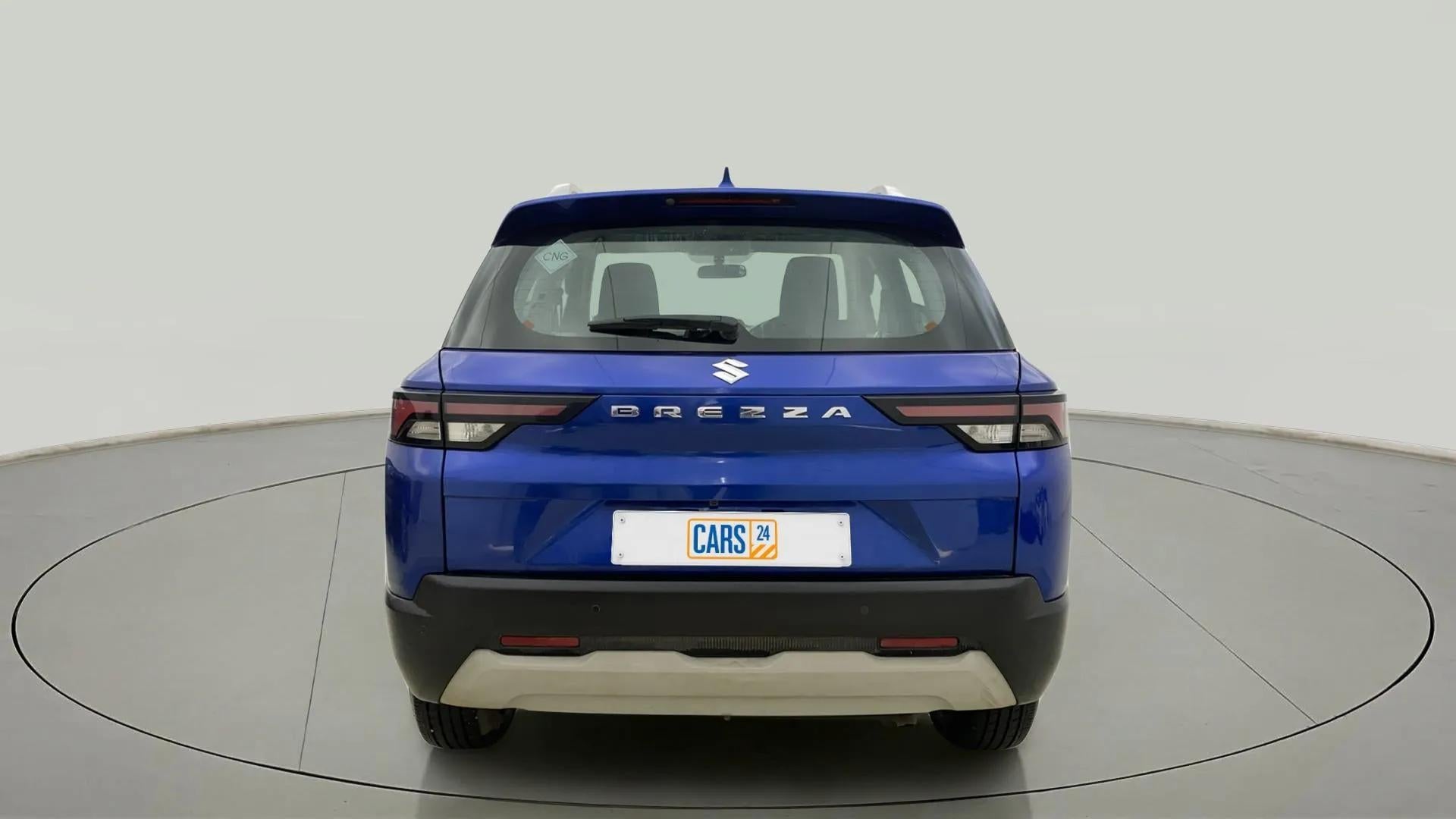 Rear view of a Maruti Suzuki Brezza