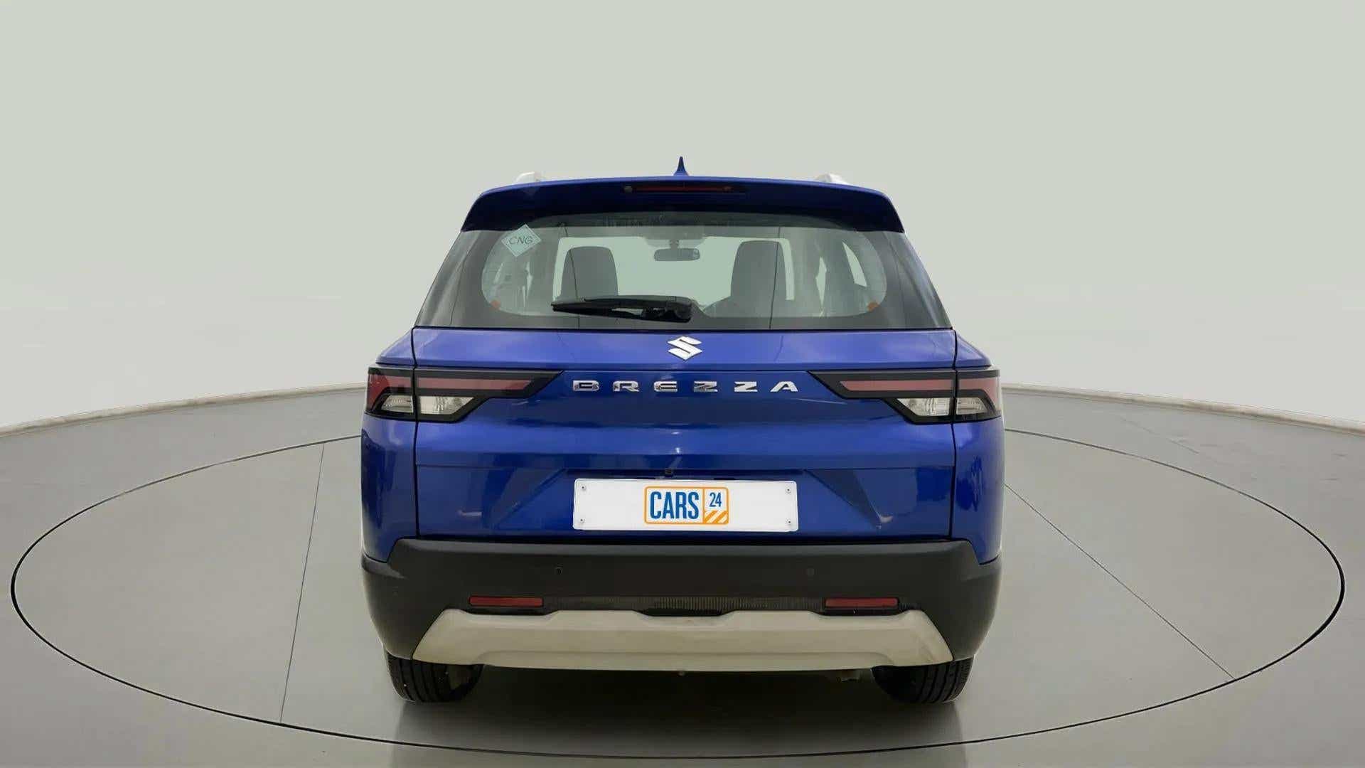 Rear view of a Maruti Suzuki Brezza