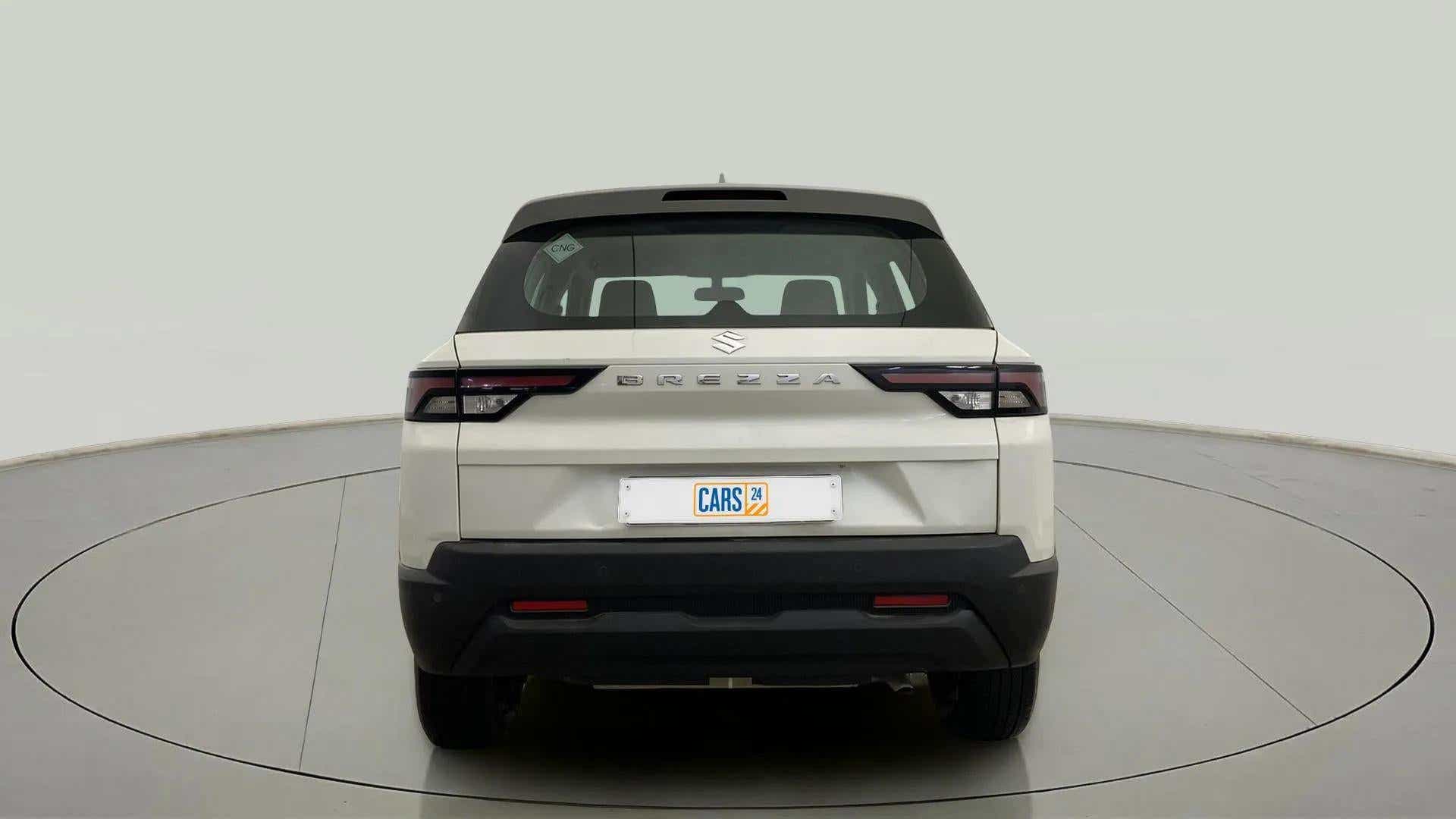 Rear view of a Maruti Suzuki Brezza