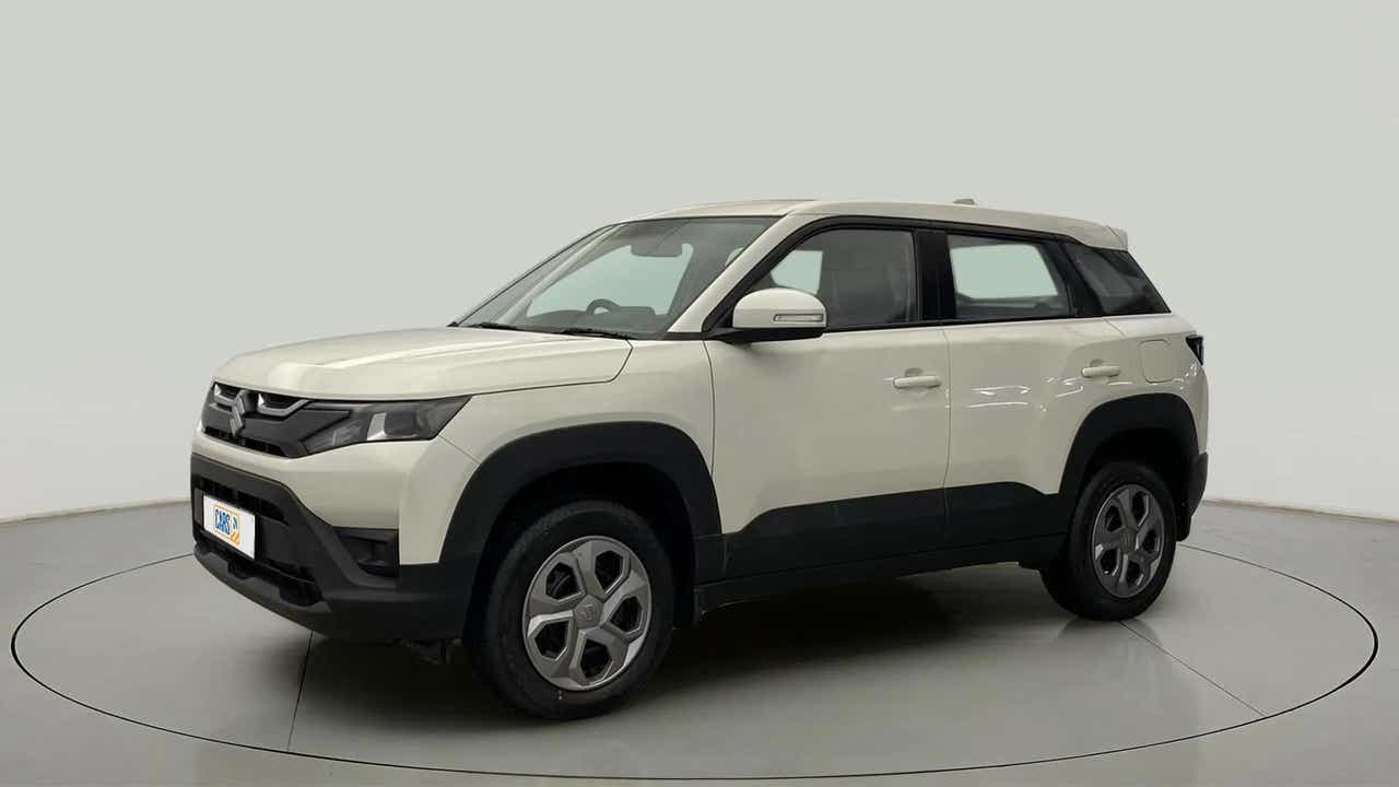 Front three-quarter view of a Maruti Suzuki Brezza