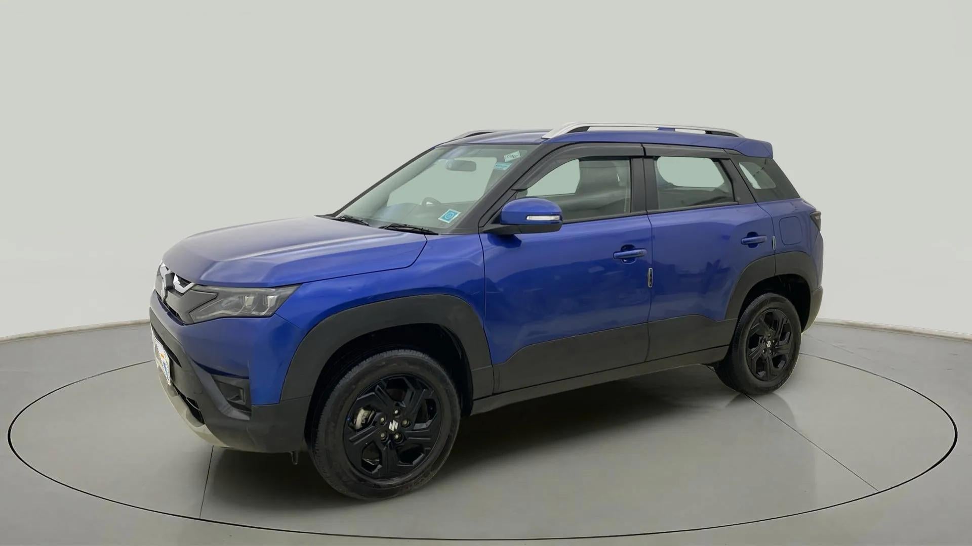 Front three-quarter view of a Maruti Suzuki Brezza