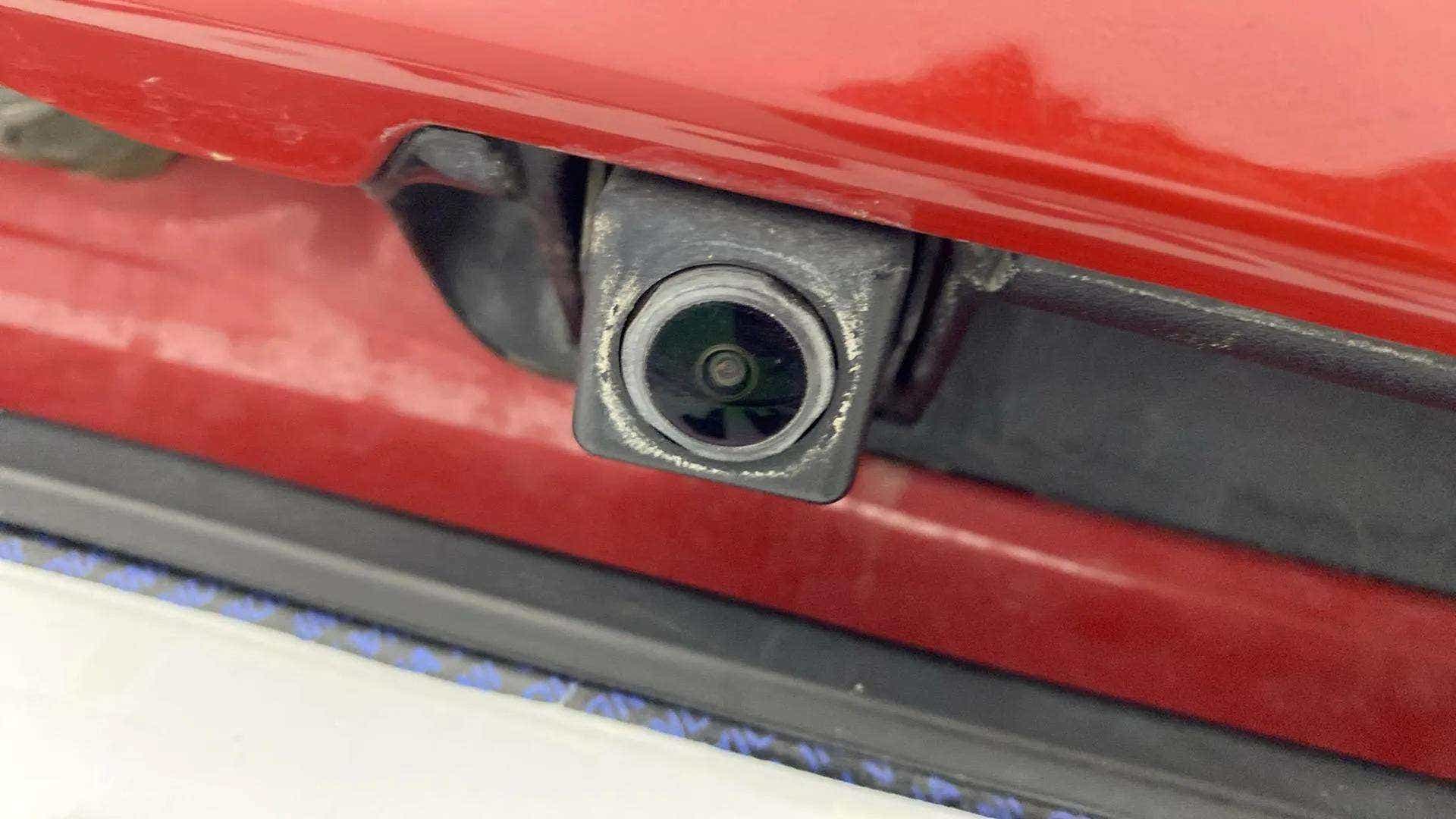 Reverse camera close-up of a Maruti Suzuki Brezza