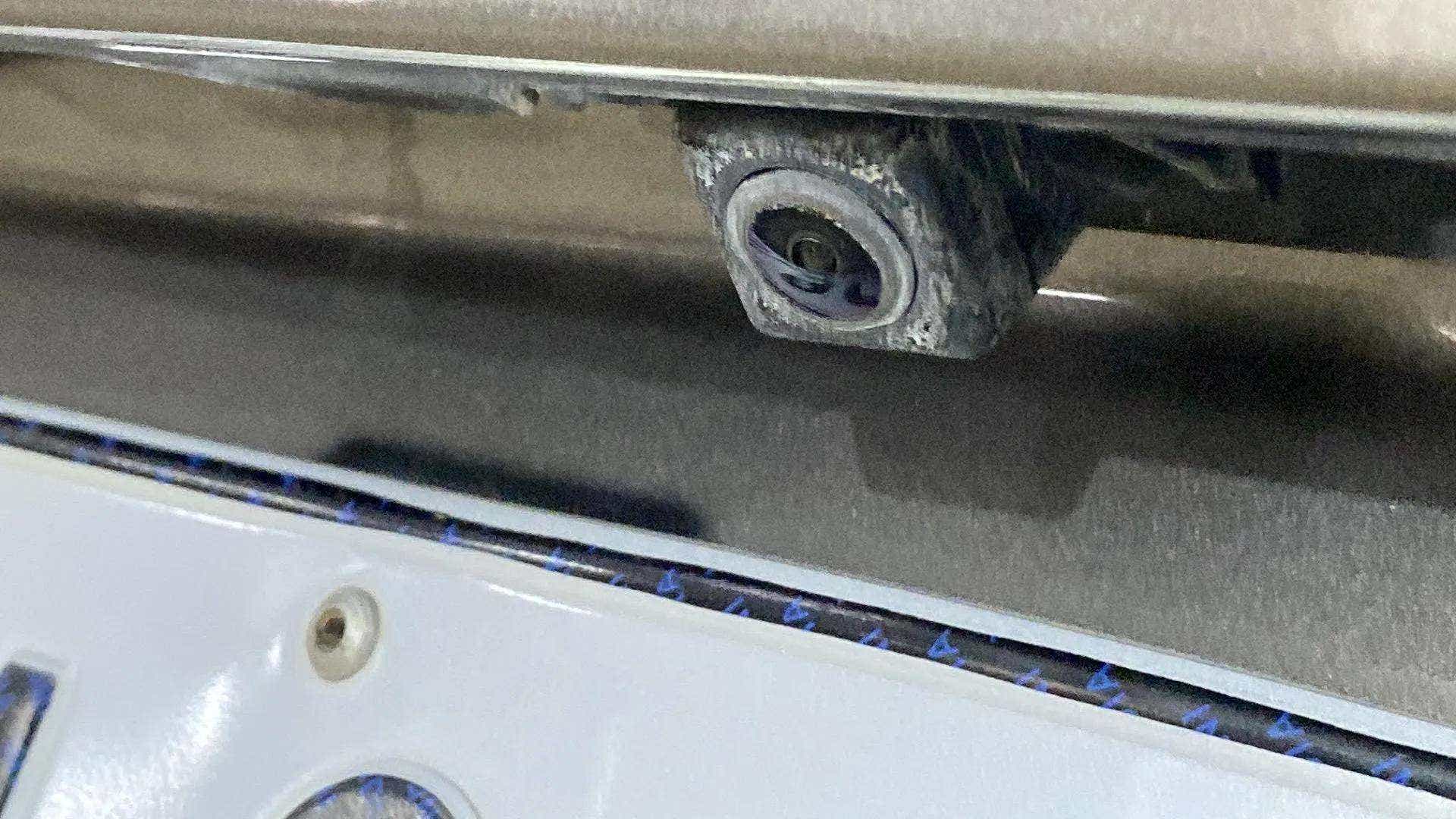 Rear camera close-up of a Maruti Suzuki Brezza