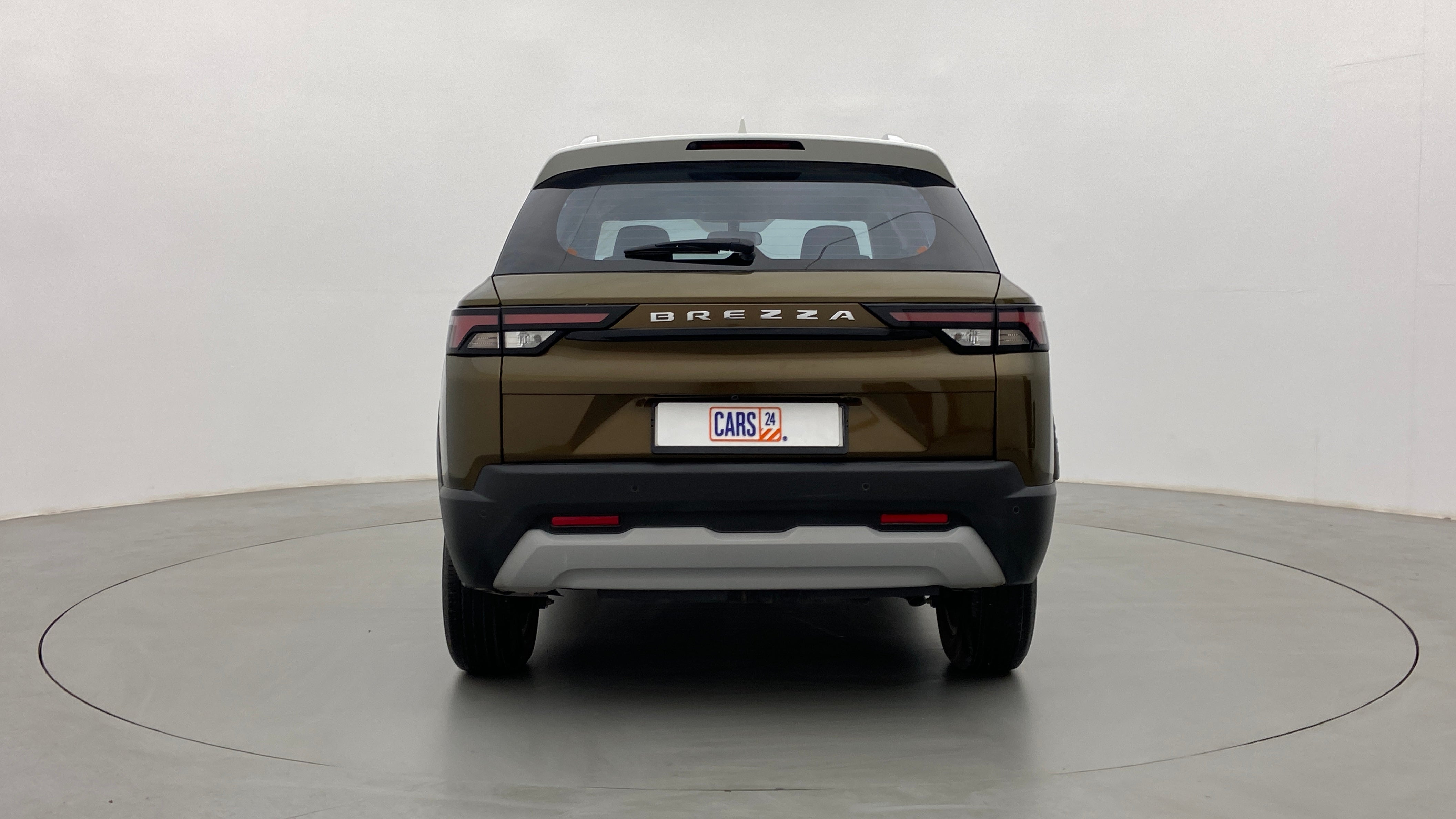 Rear view of a Maruti Suzuki Brezza