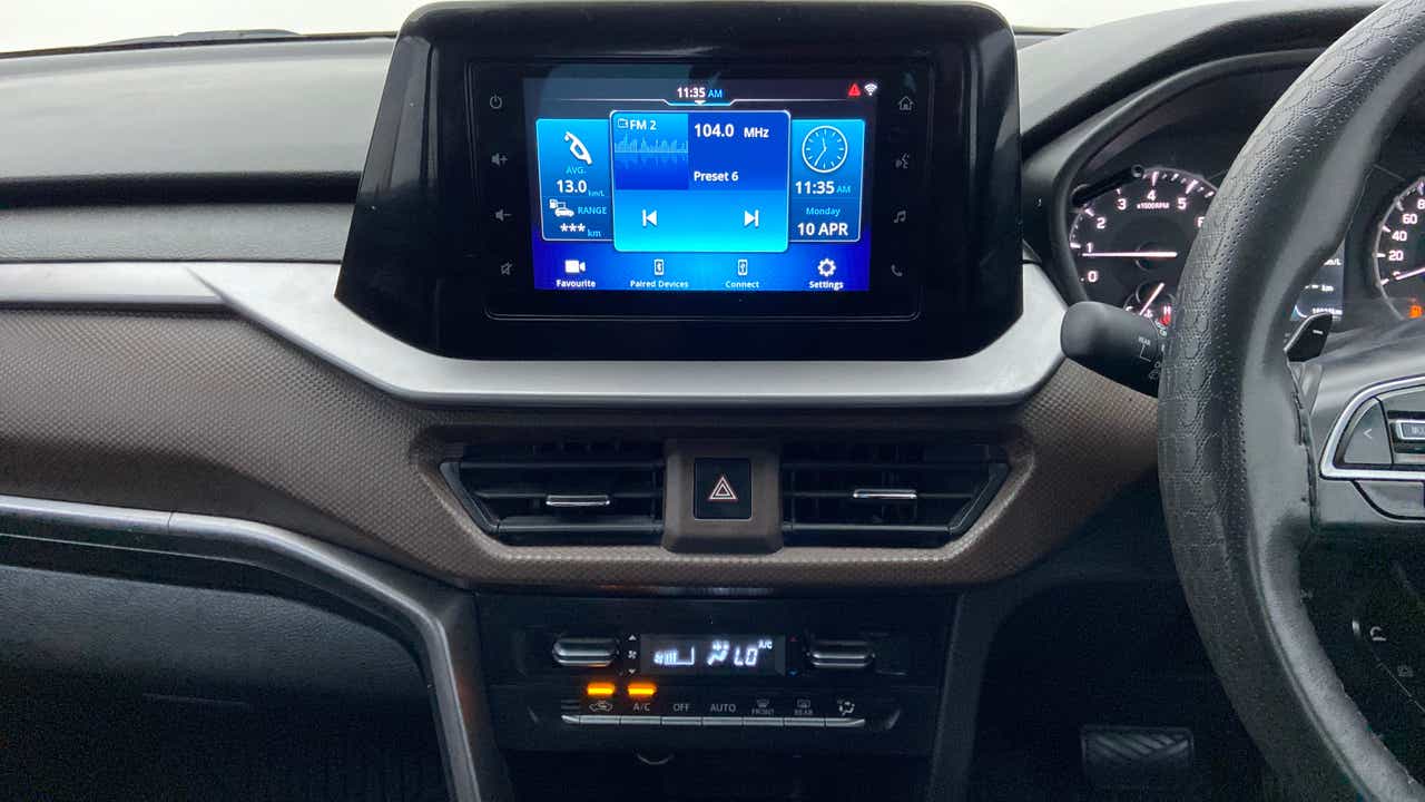 Central dashboard and touchscreen of a Maruti Suzuki Brezza