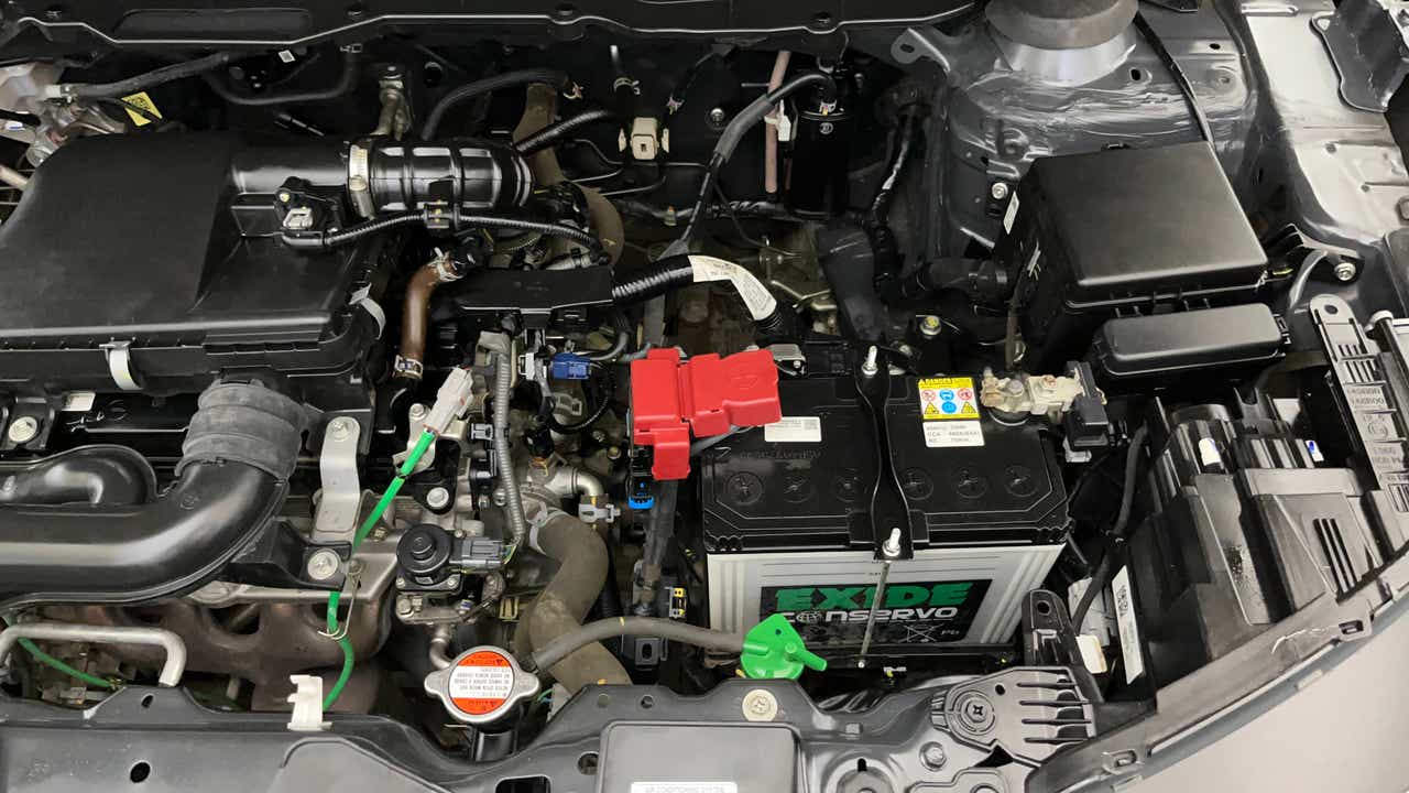 Engine bay of a Maruti Suzuki Brezza