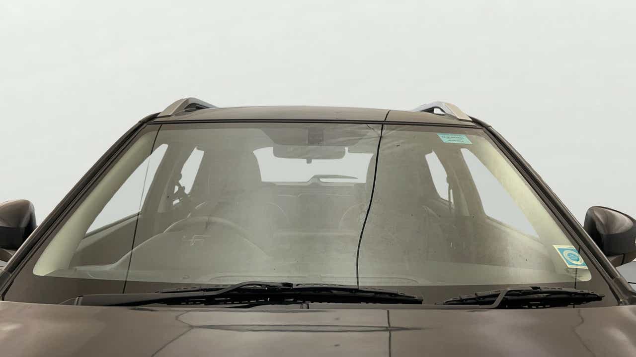 Front windshield view of a Maruti Suzuki Brezza