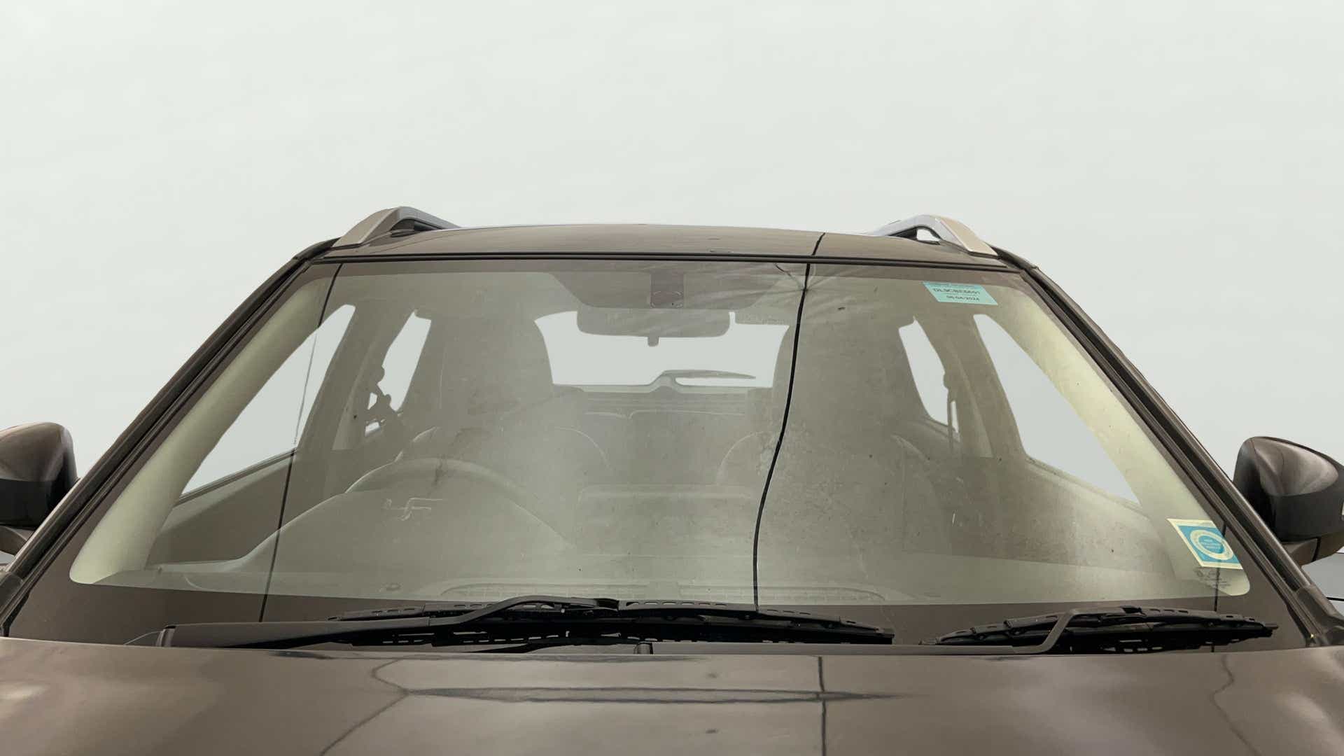 Front windshield view of a Maruti Suzuki Brezza