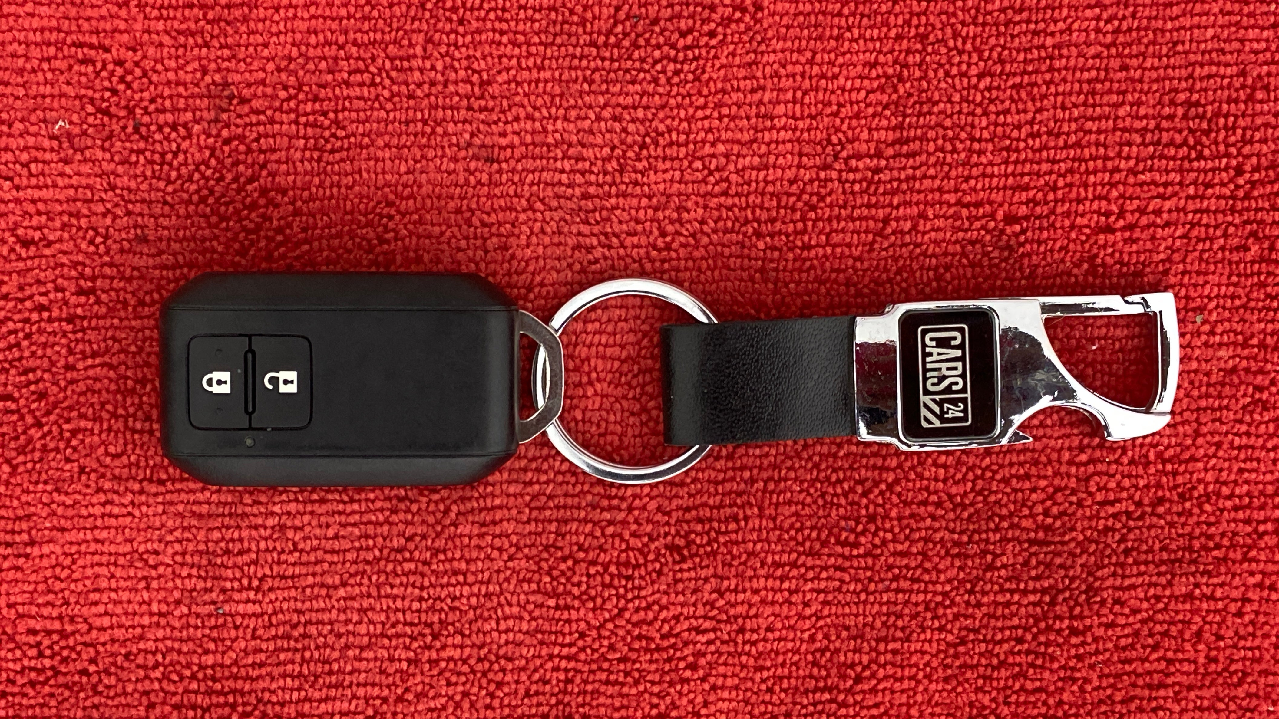 Car key and keychain of a Maruti Suzuki Brezza