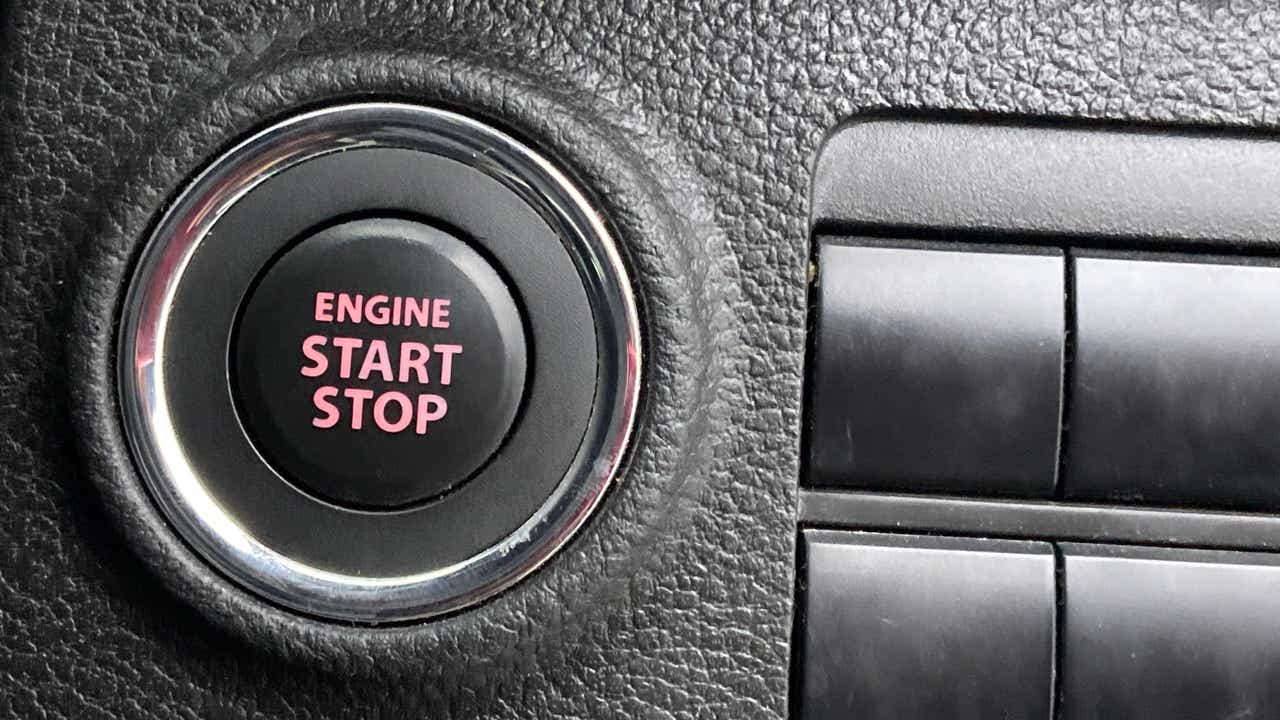 Engine start stop button of a Maruti Suzuki Brezza