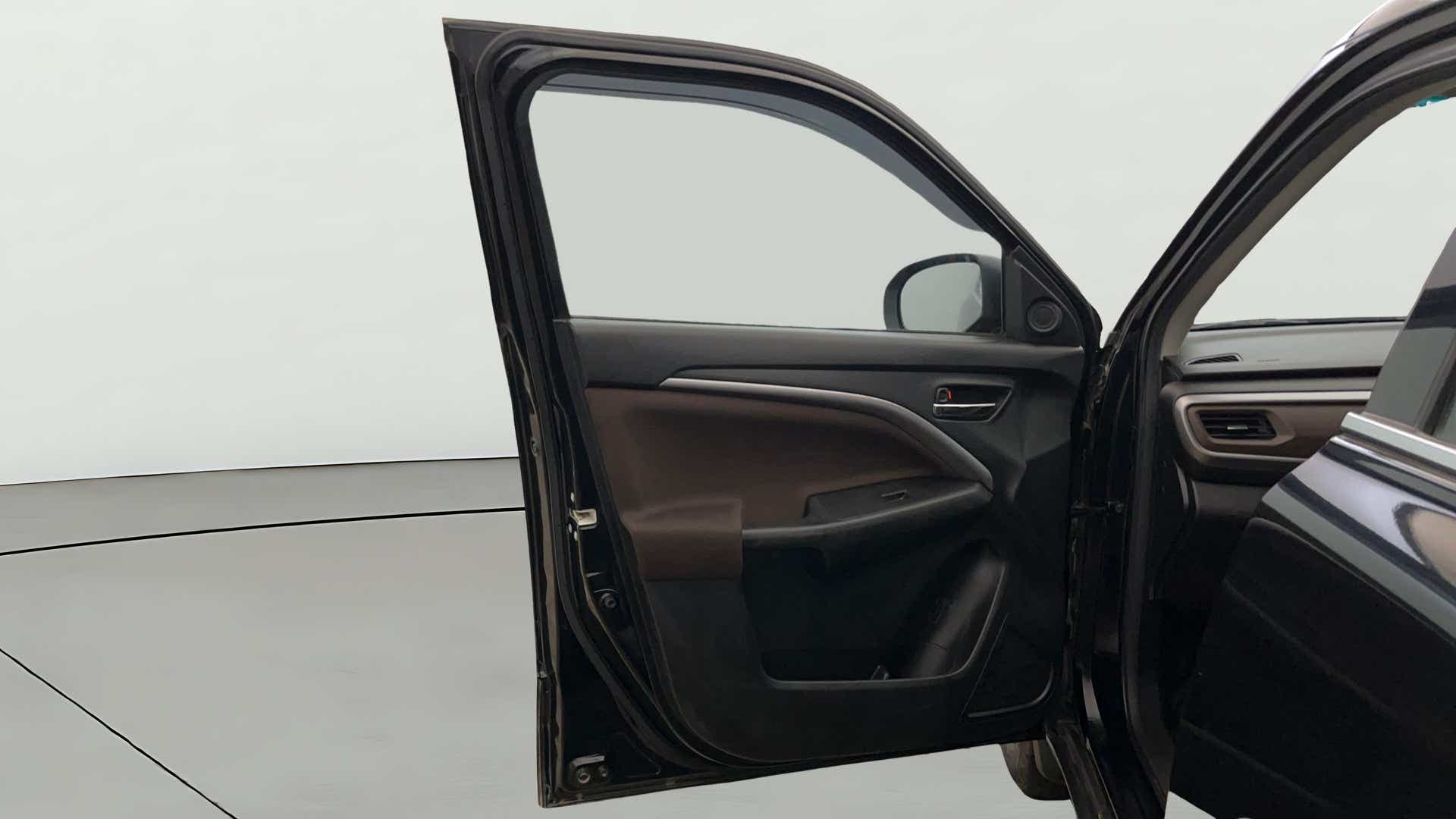 Rear right door interior of a Maruti Suzuki Brezza