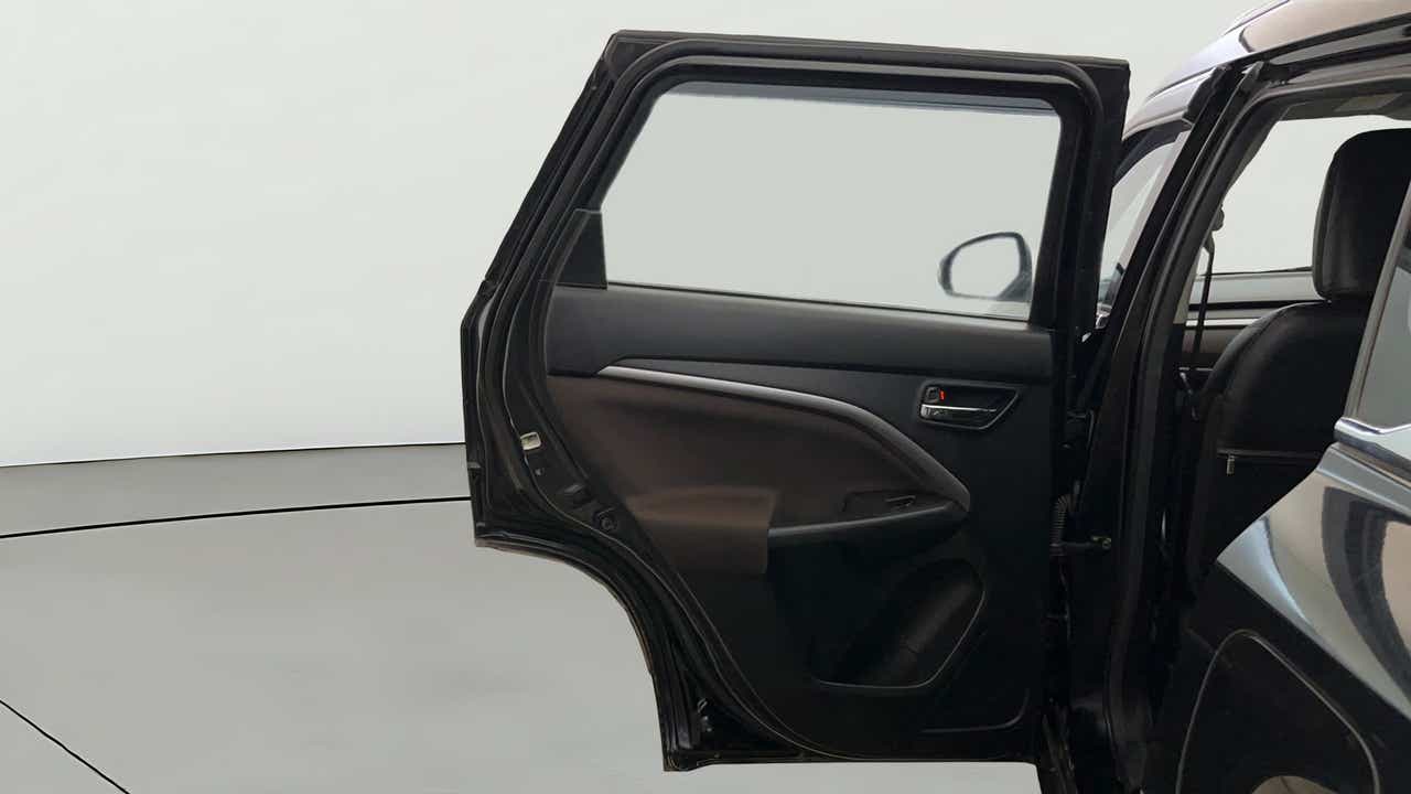 Rear door interior view of a Maruti Suzuki Brezza
