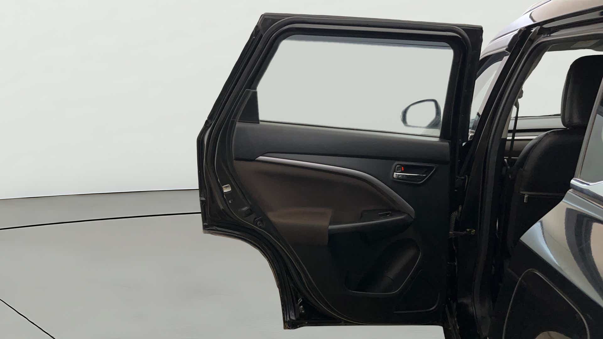 Rear door interior view of a Maruti Suzuki Brezza
