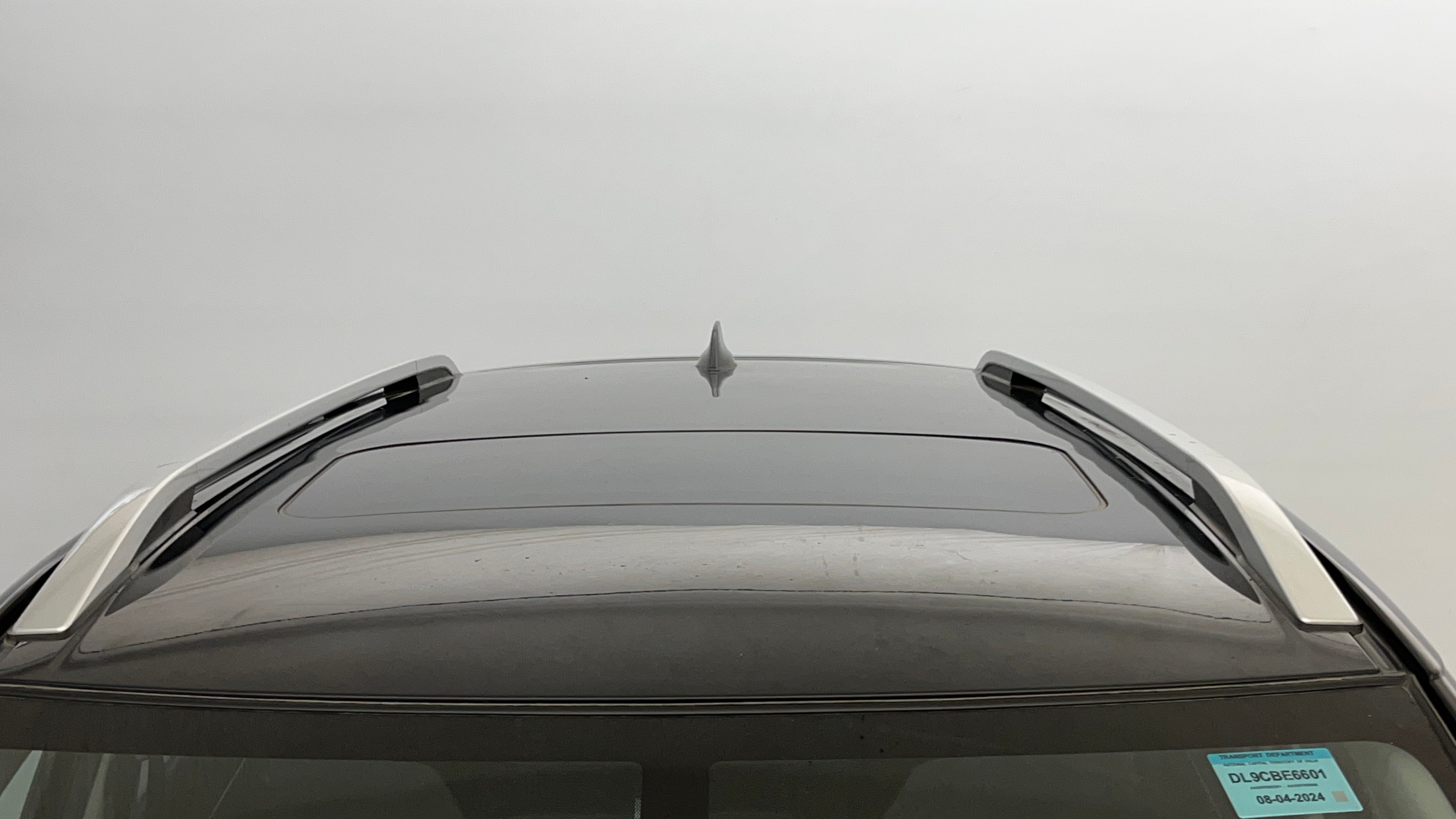 Sunroof and roof rails view of a Maruti Suzuki Brezza