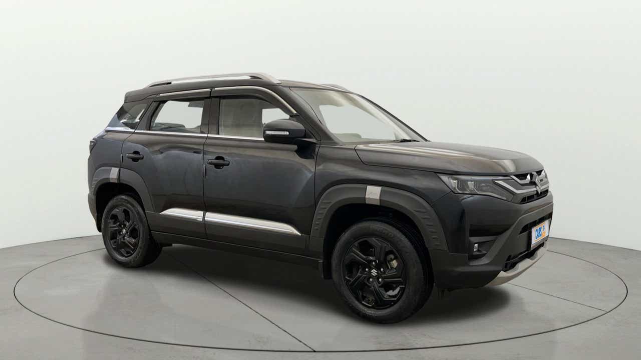 Front three quarter view of a Maruti Suzuki Brezza