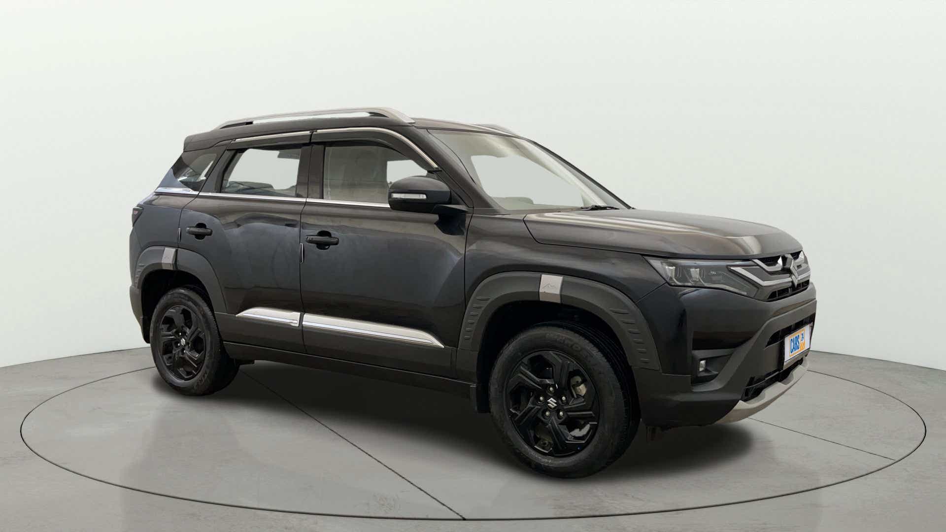 Front three quarter view of a Maruti Suzuki Brezza