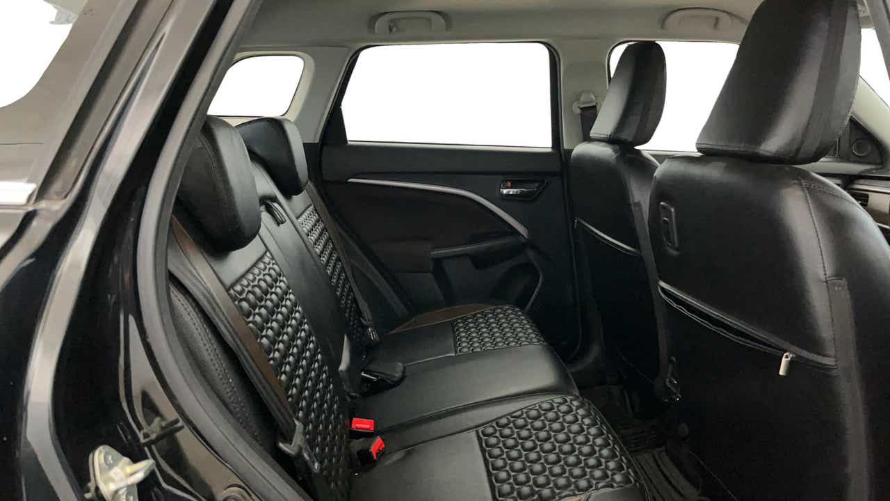 Rear seat area of a Maruti Suzuki Brezza