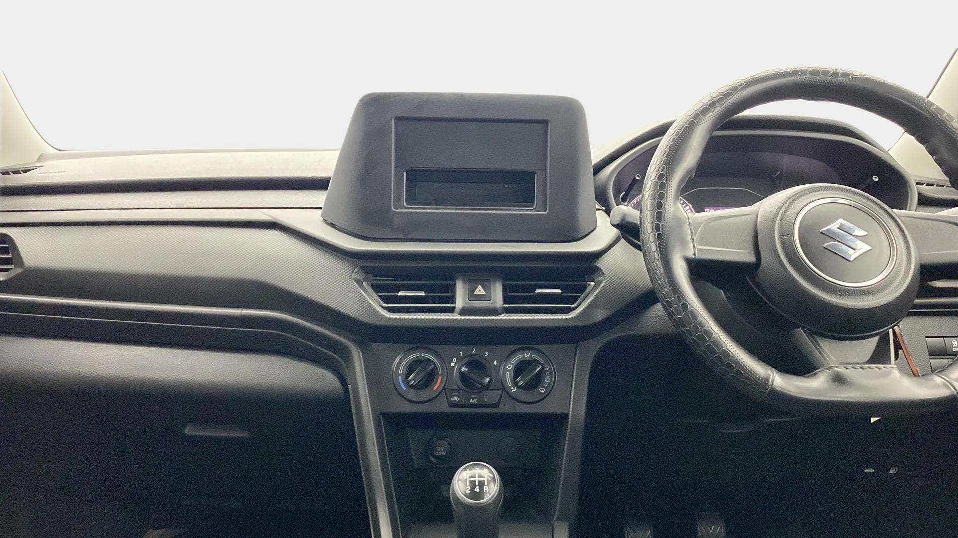 Interior dashboard view of a Maruti Suzuki Brezza