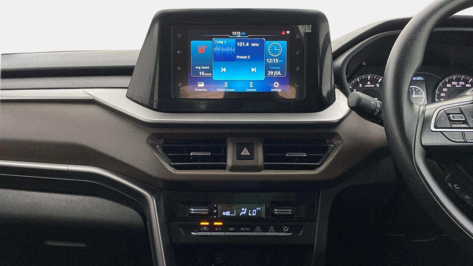 Interior dashboard of a Maruti Suzuki Brezza