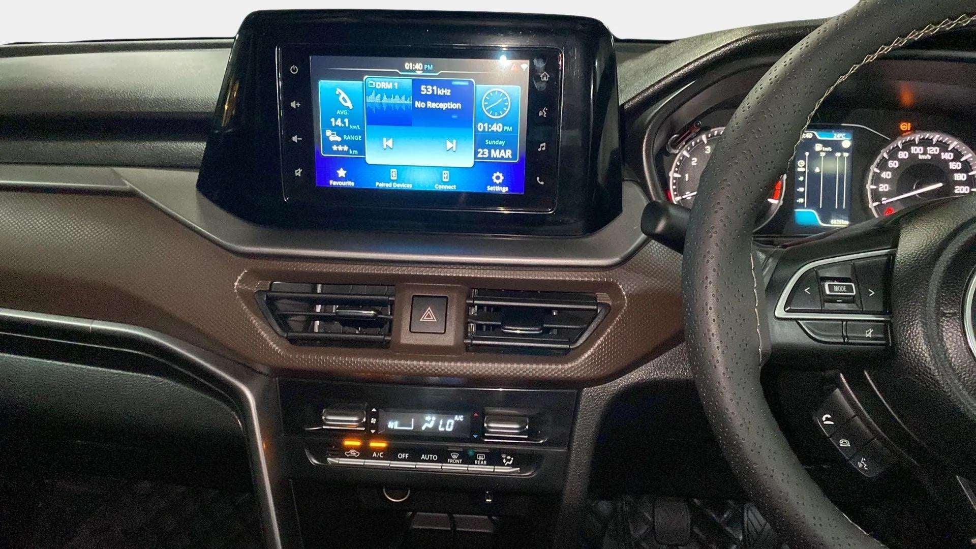 Interior dashboard of a Maruti Suzuki Brezza