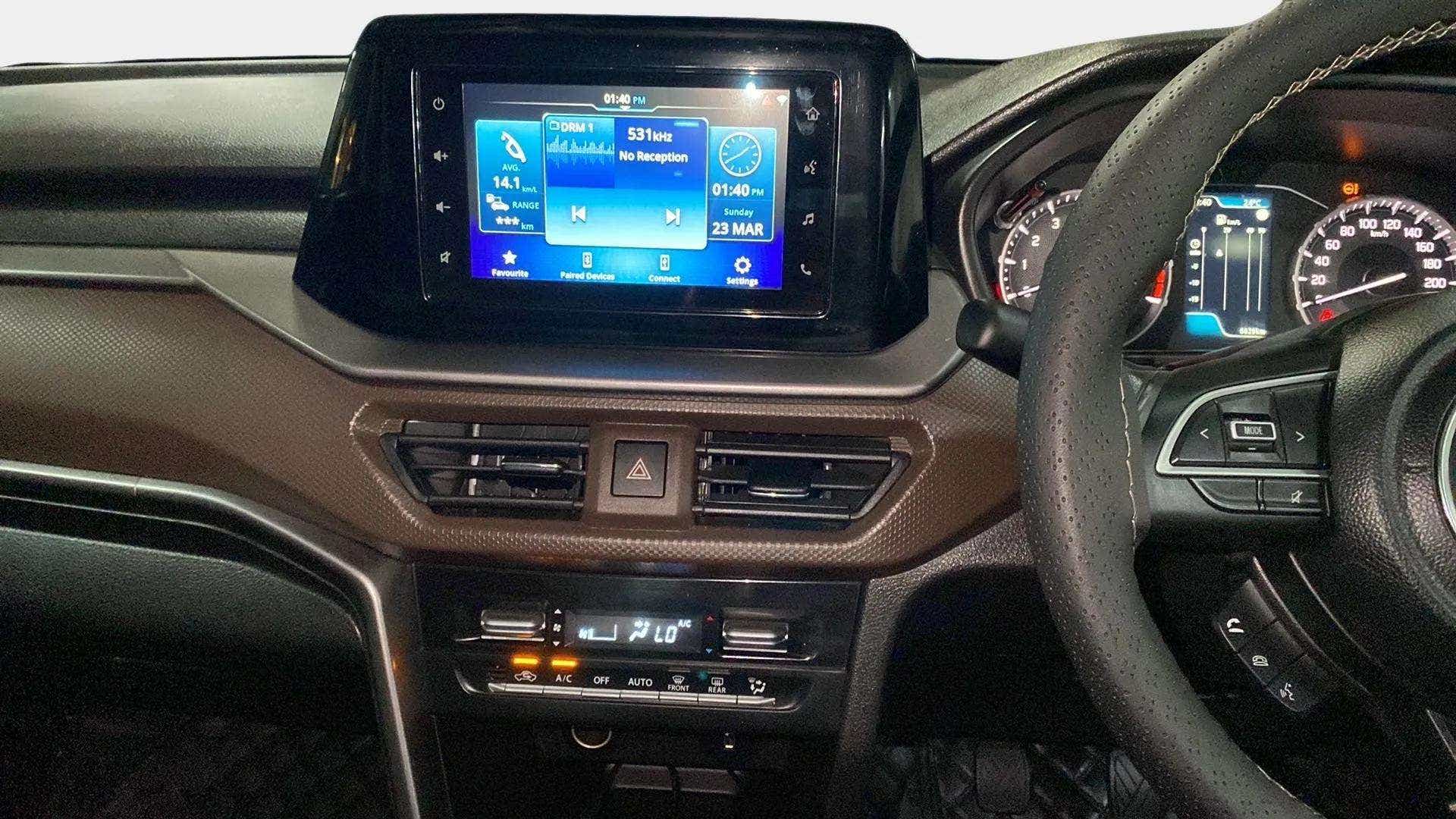 Interior dashboard of a Maruti Suzuki Brezza