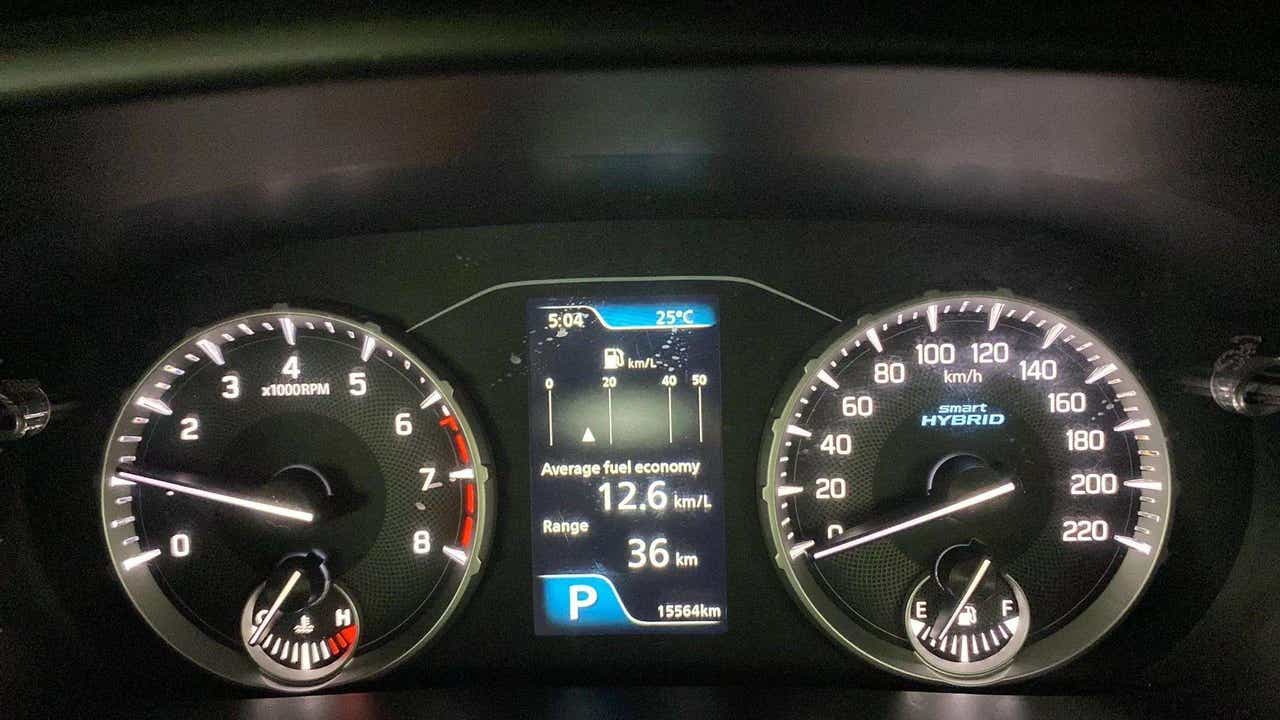 Instrument cluster of a Maruti Suzuki Brezza
